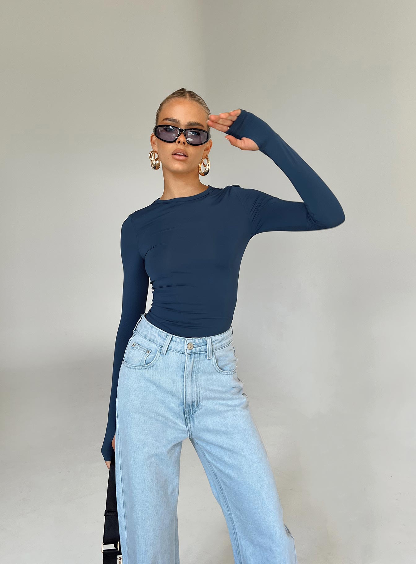 Alternative view of Farro Long Sleeve Top Navy