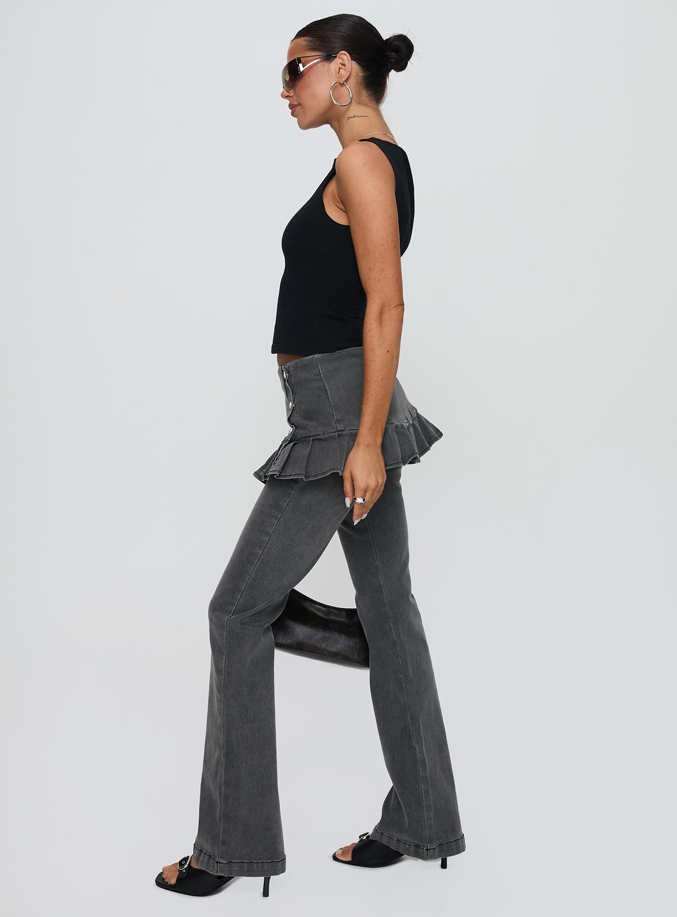 Jordynne Layered Pant Washed Black - Image 4
