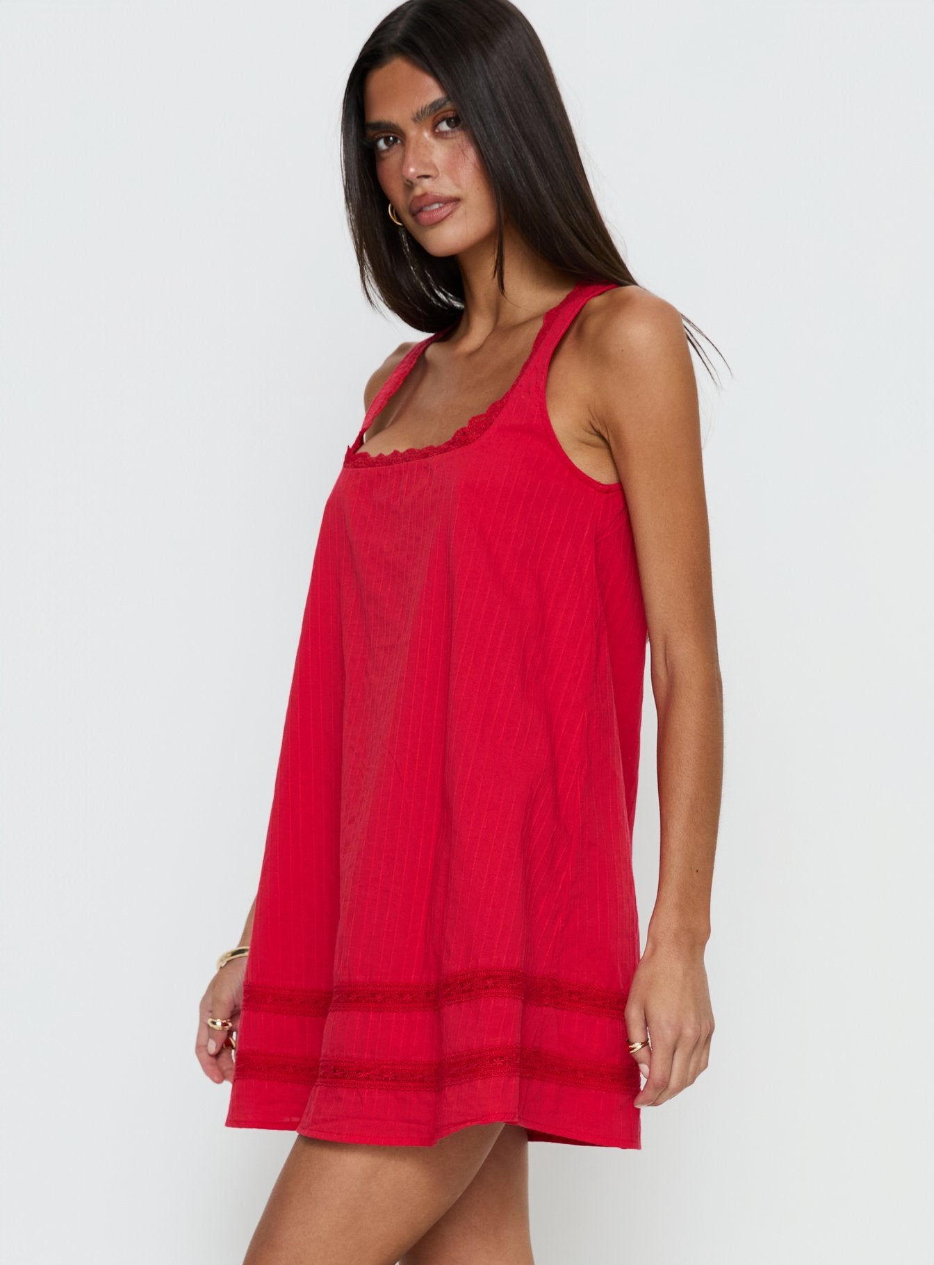 Alanah Mini Dress Red - Image 3