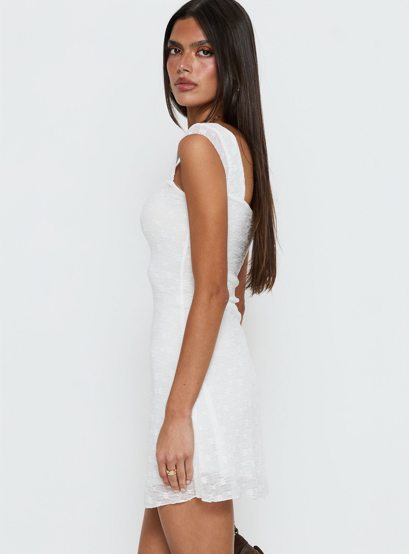 Lanchester Mini Dress White - Image 4