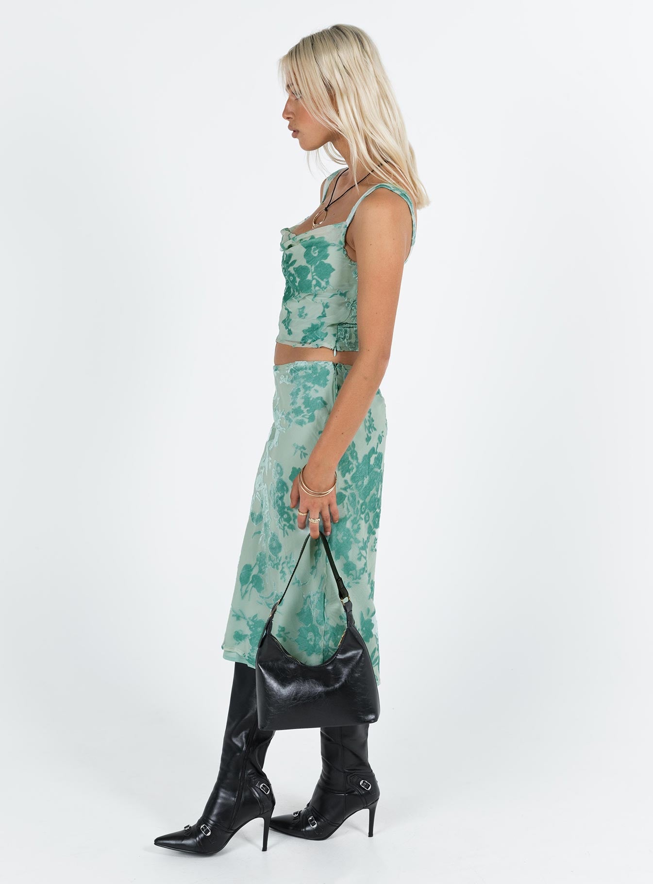 Alternative view of Devore Midi Skirt Multi