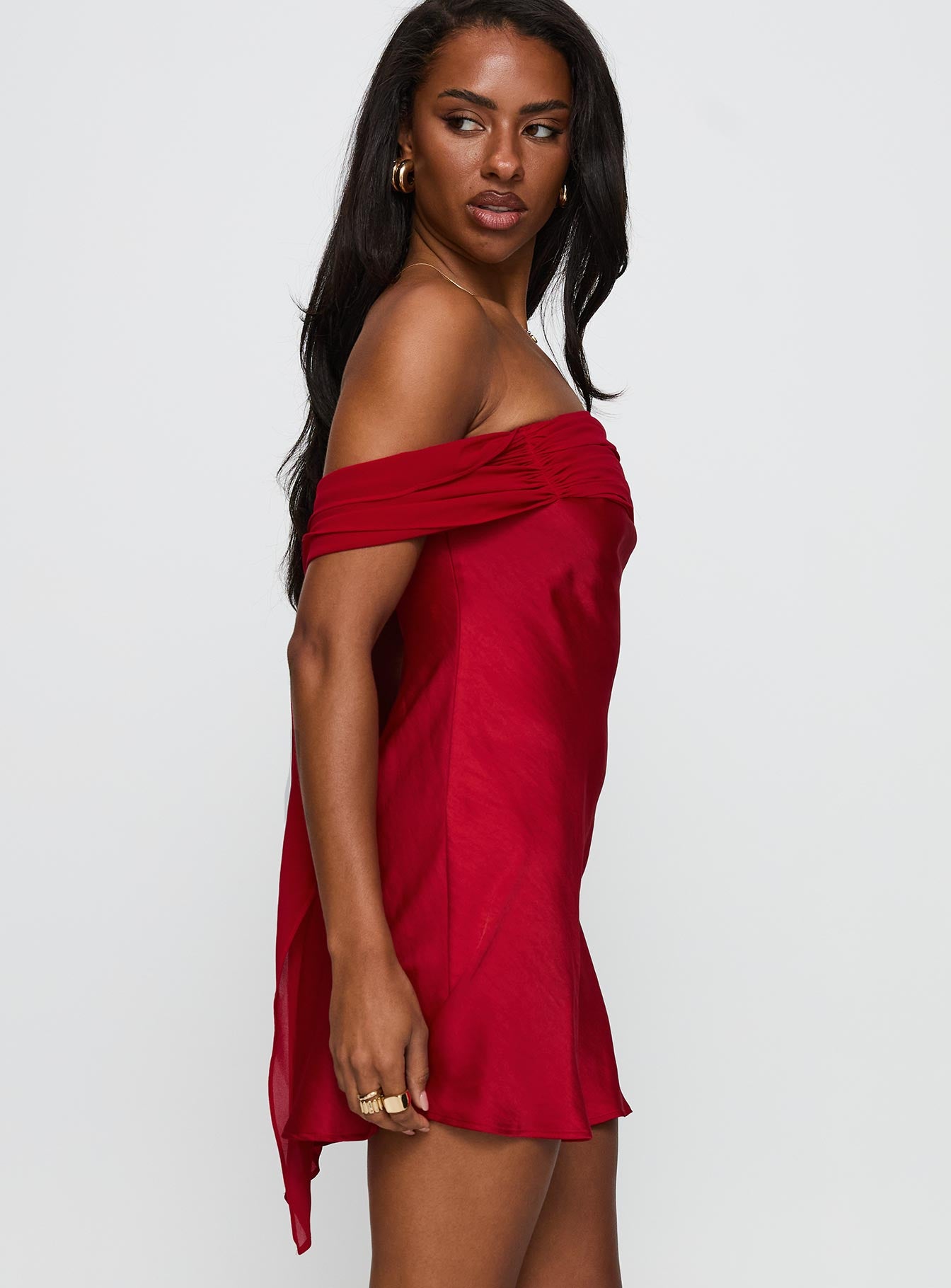 Adoration Mini Dress Red - Image 4