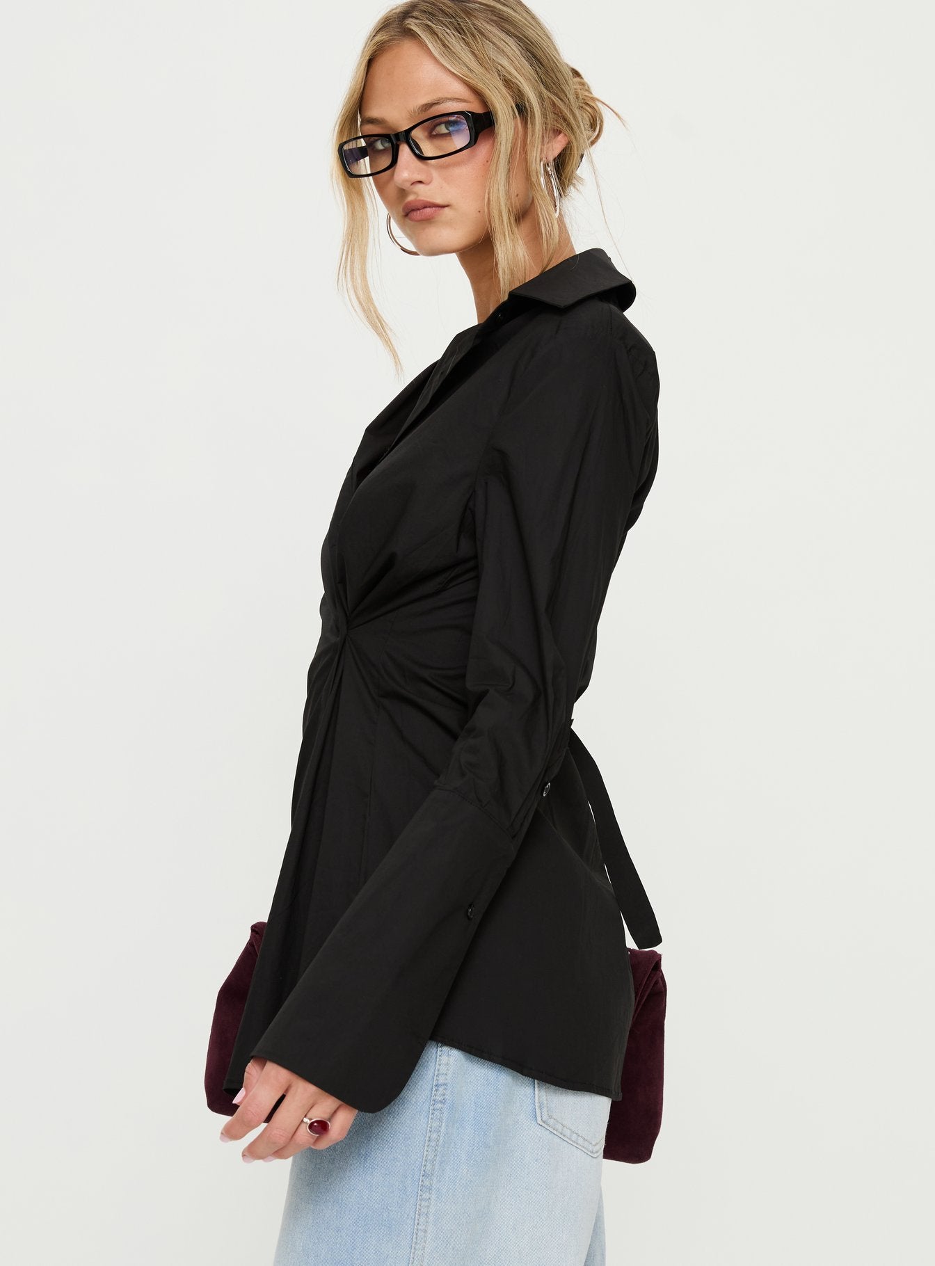 Nitsa Long Sleeve Shirt Black - Image 4