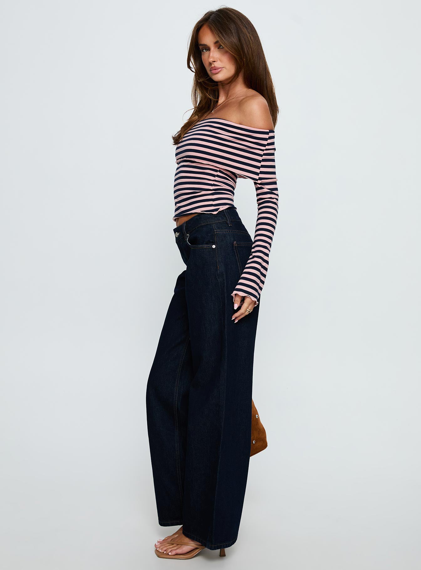 Ellanor Low Rise Straight Leg Jeans Indigo Blue - Image 4