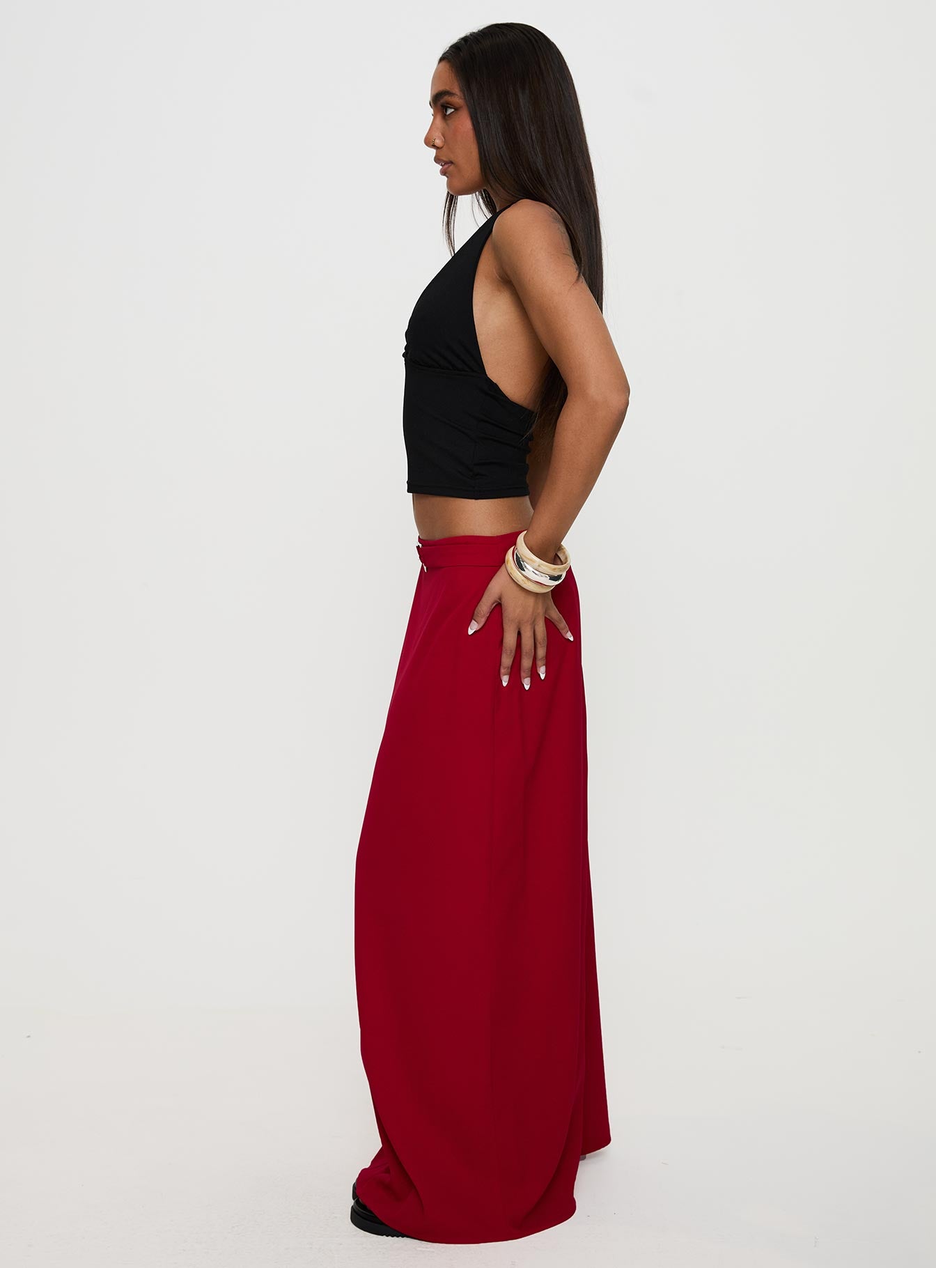 Devoted Maxi Skirt Red - Image 4