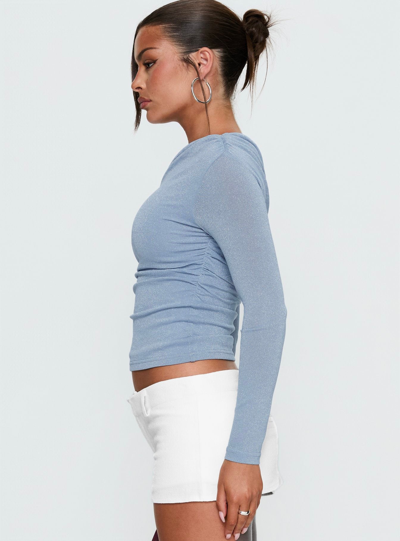 Beller Long Sleeve Top Blue Sparkle - Image 3