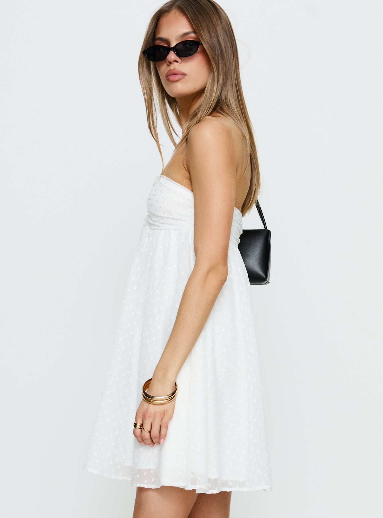 Kaimilla Strapless Sweetheart Mini Dress White - Image 4