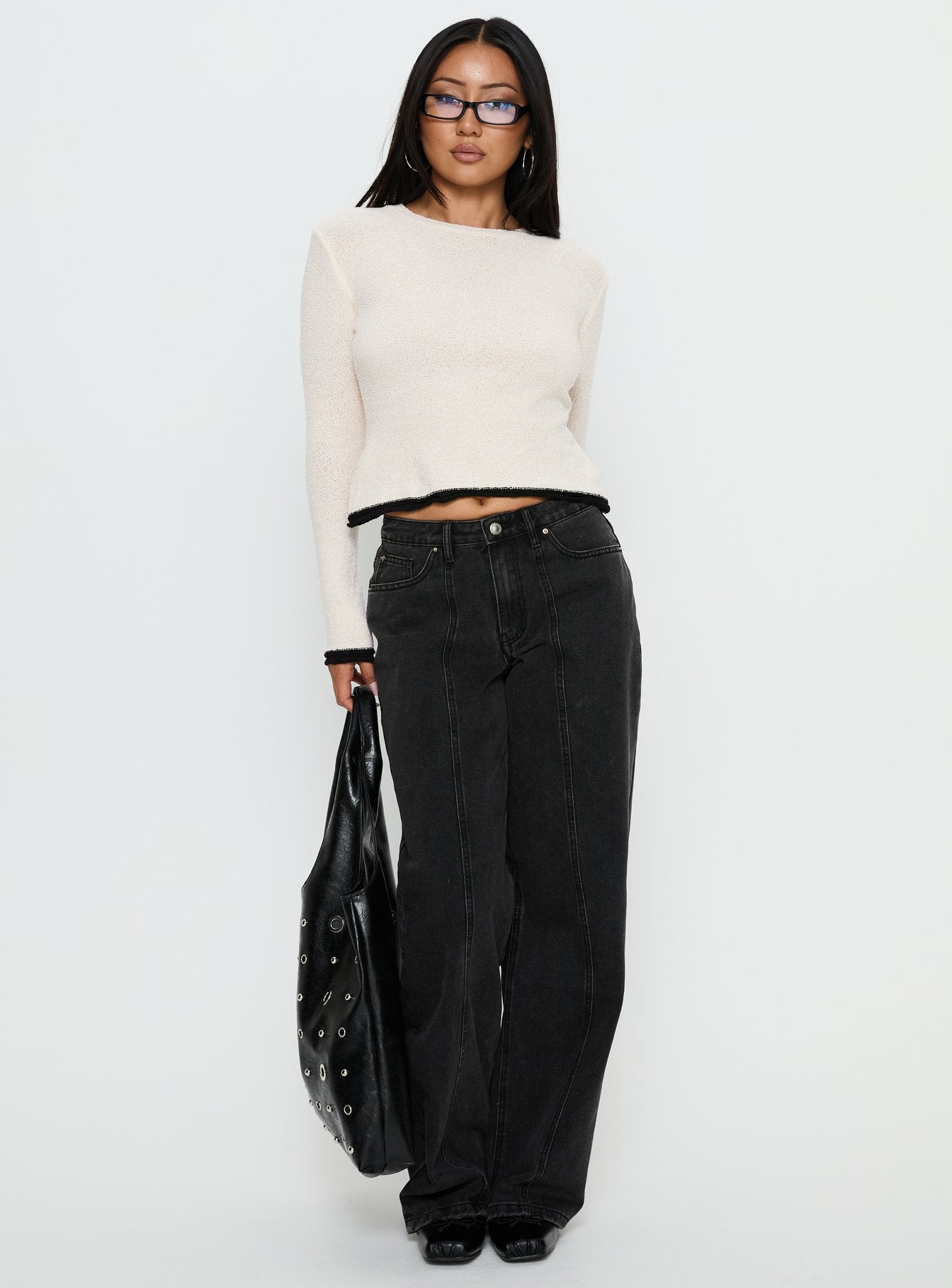 Lando Low Rise Straight Leg Jeans Washed Black - Image 4