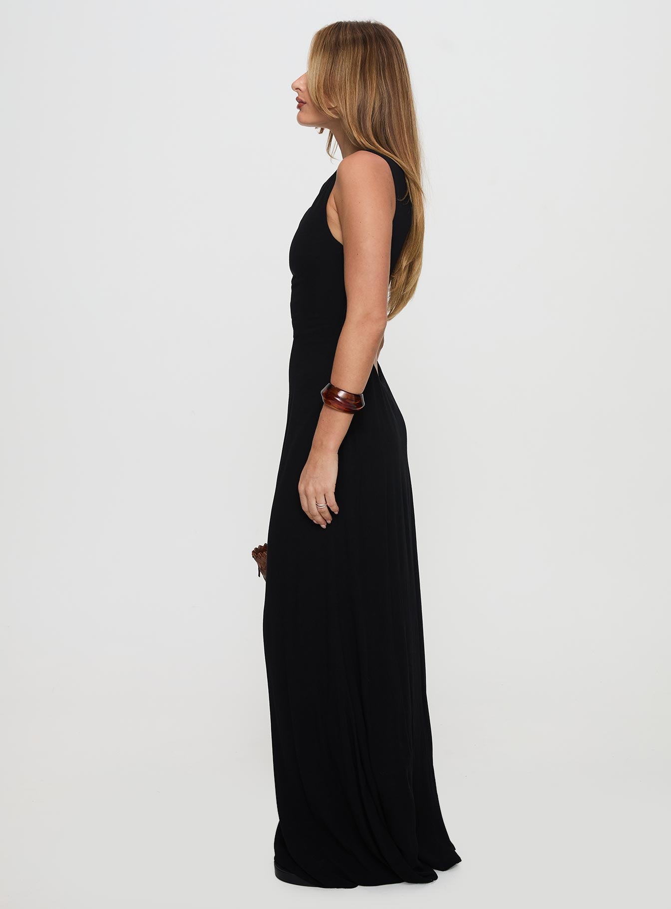 Ace Of Hearts Backless Maxi Dress Black Petite - Image 4