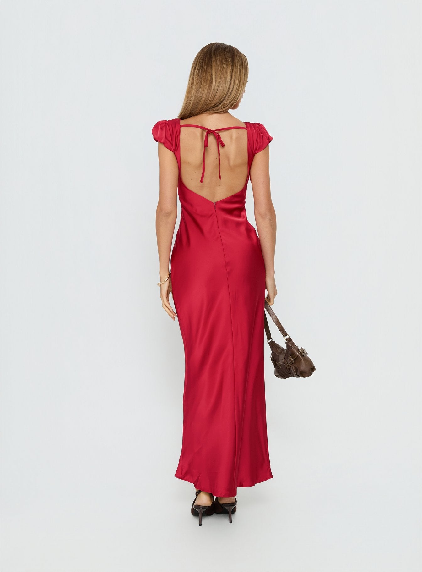 Forest Hill Backless Maxi Dress Red - Image 4