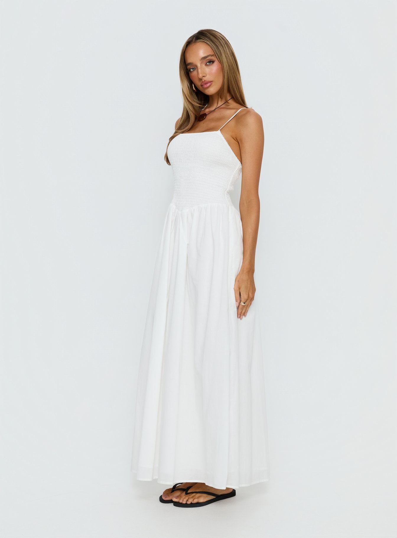 Carys Maxi Dress White - Image 4