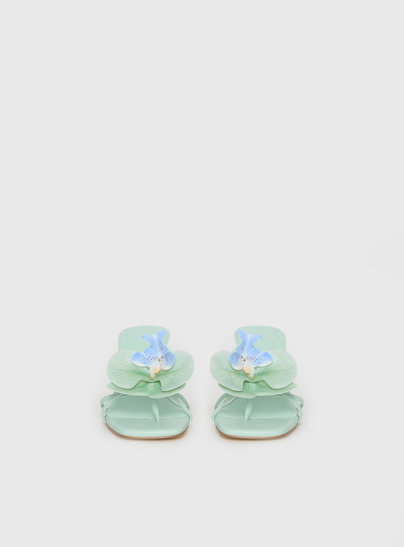 Azira Flower Detail Heels Blue - Image 3