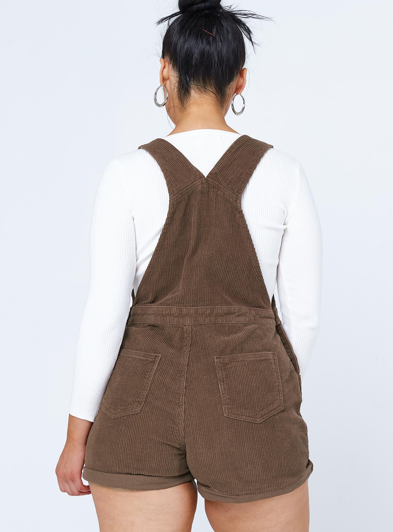 Kacey Short Overalls Brown - Image 4