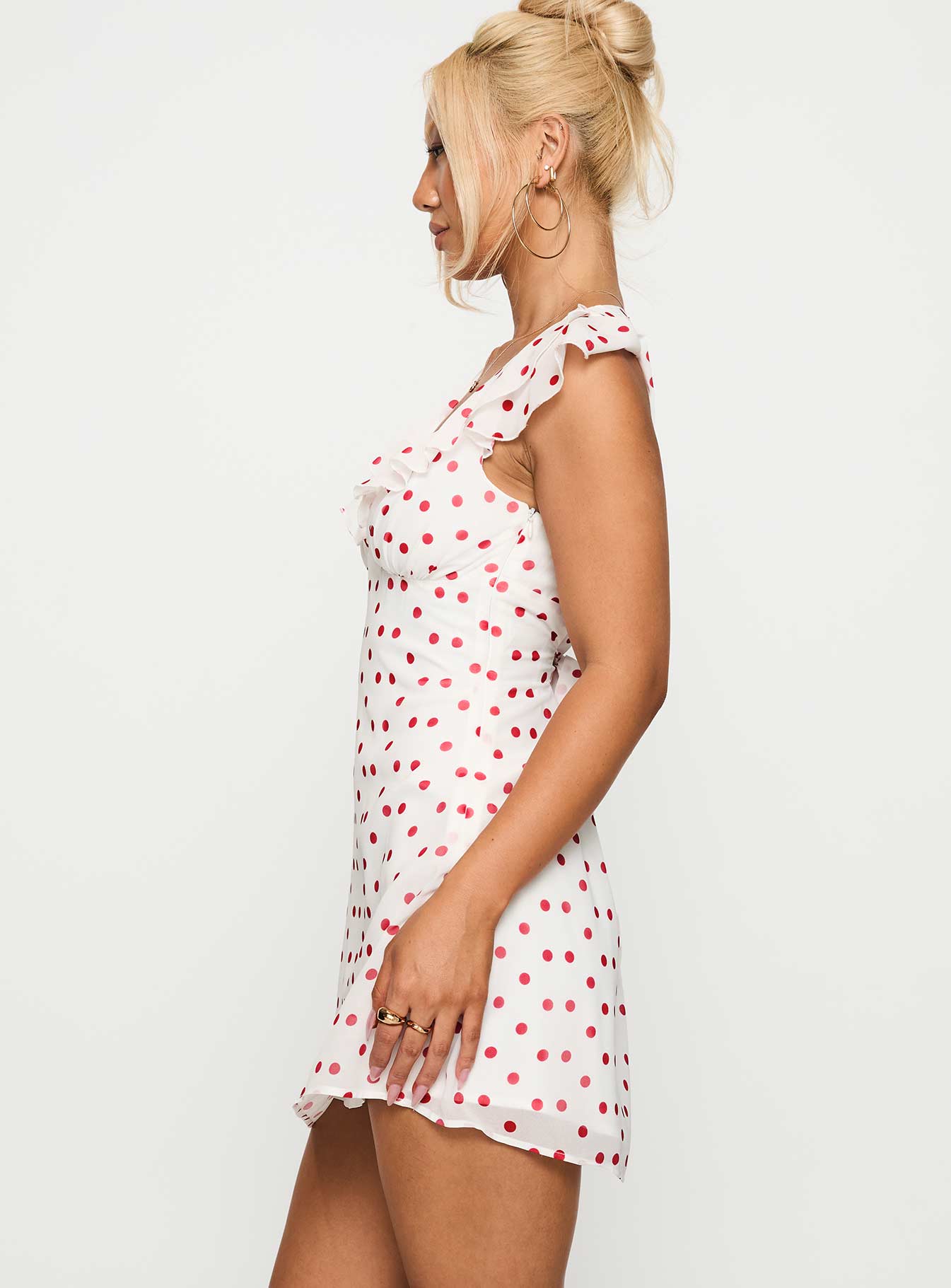 I Guess So Mini Dress White / Burgundy Tall - Image 4