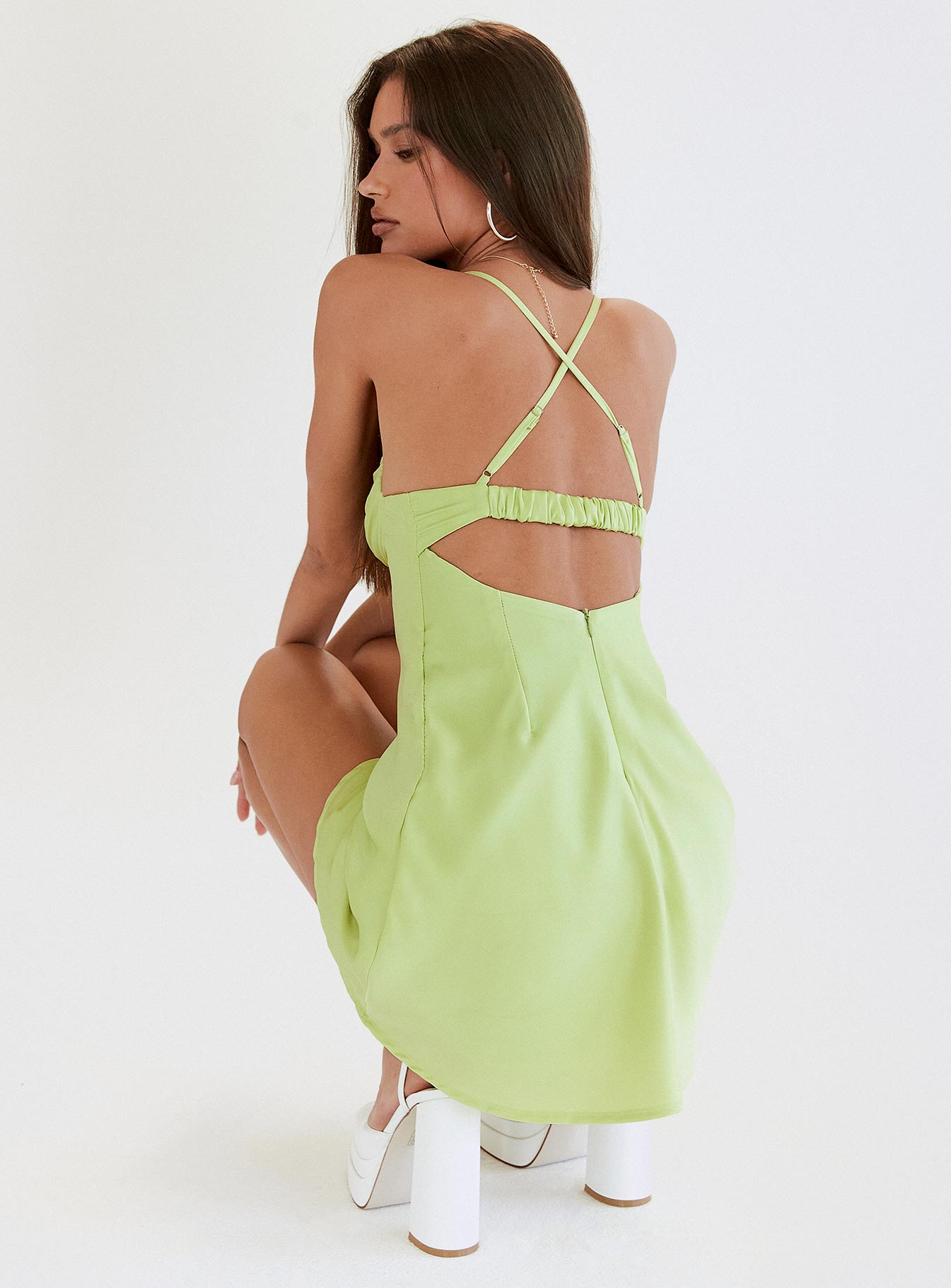 Glendon Mini Dress Green - Image 4