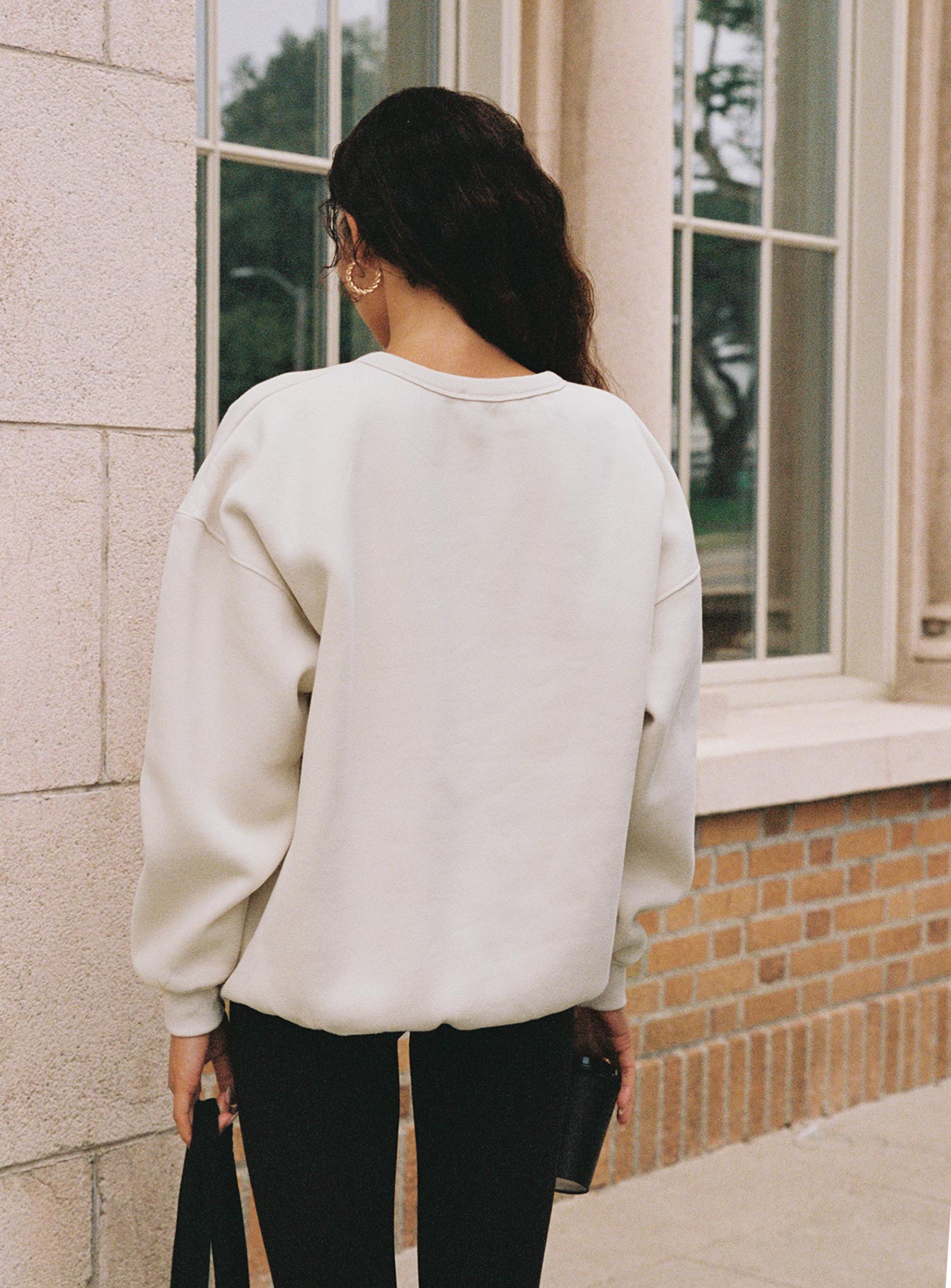 Dream Fleece Classic Crewneck Sweater Beige - Image 4