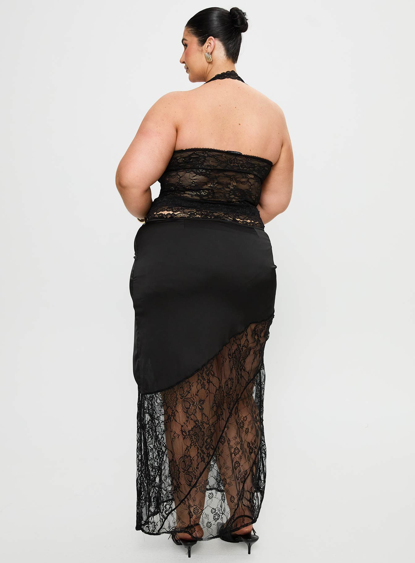 Castelli Lace Maxi Skirt Black Curve - Image 5