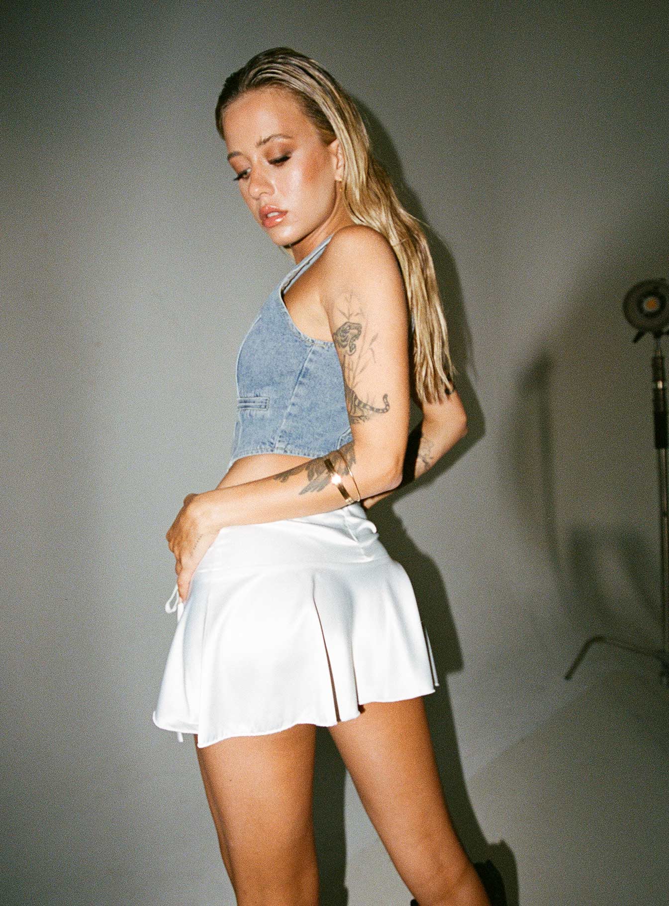 Gibbs Mini Skirt White - Image 9