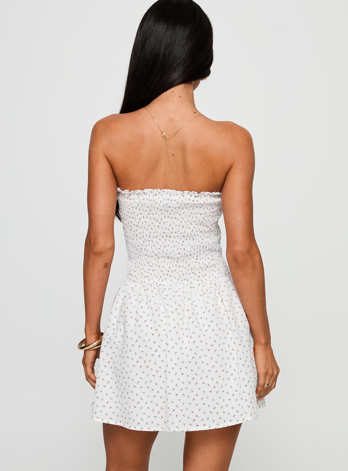 How To Love Tie Detail Romper White Floral - Image 5
