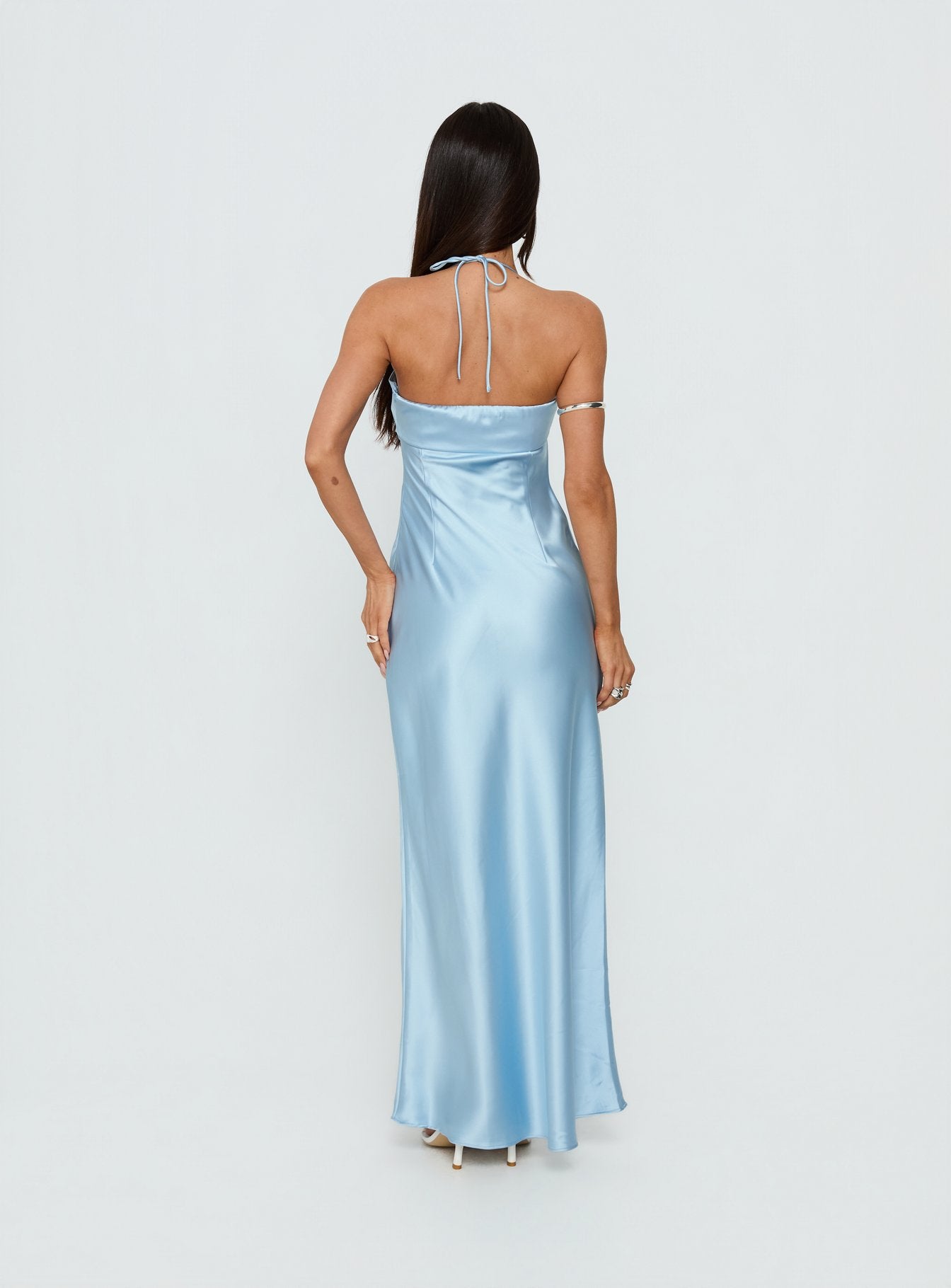 Fireproof Halter Maxi Dress Baby Blue - Image 5