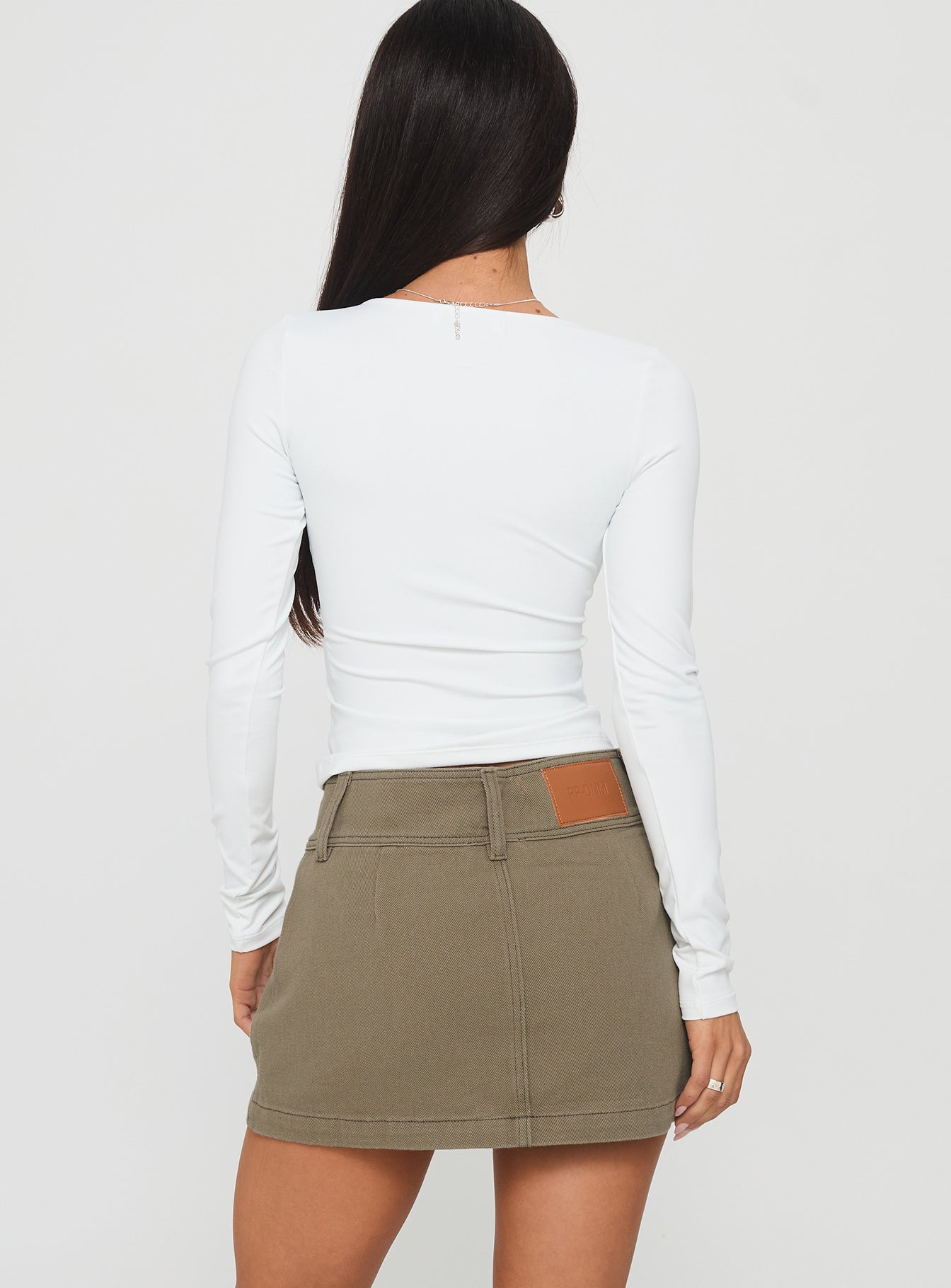 Giorja Studded Cargo Mini Skirt Khaki - Image 5