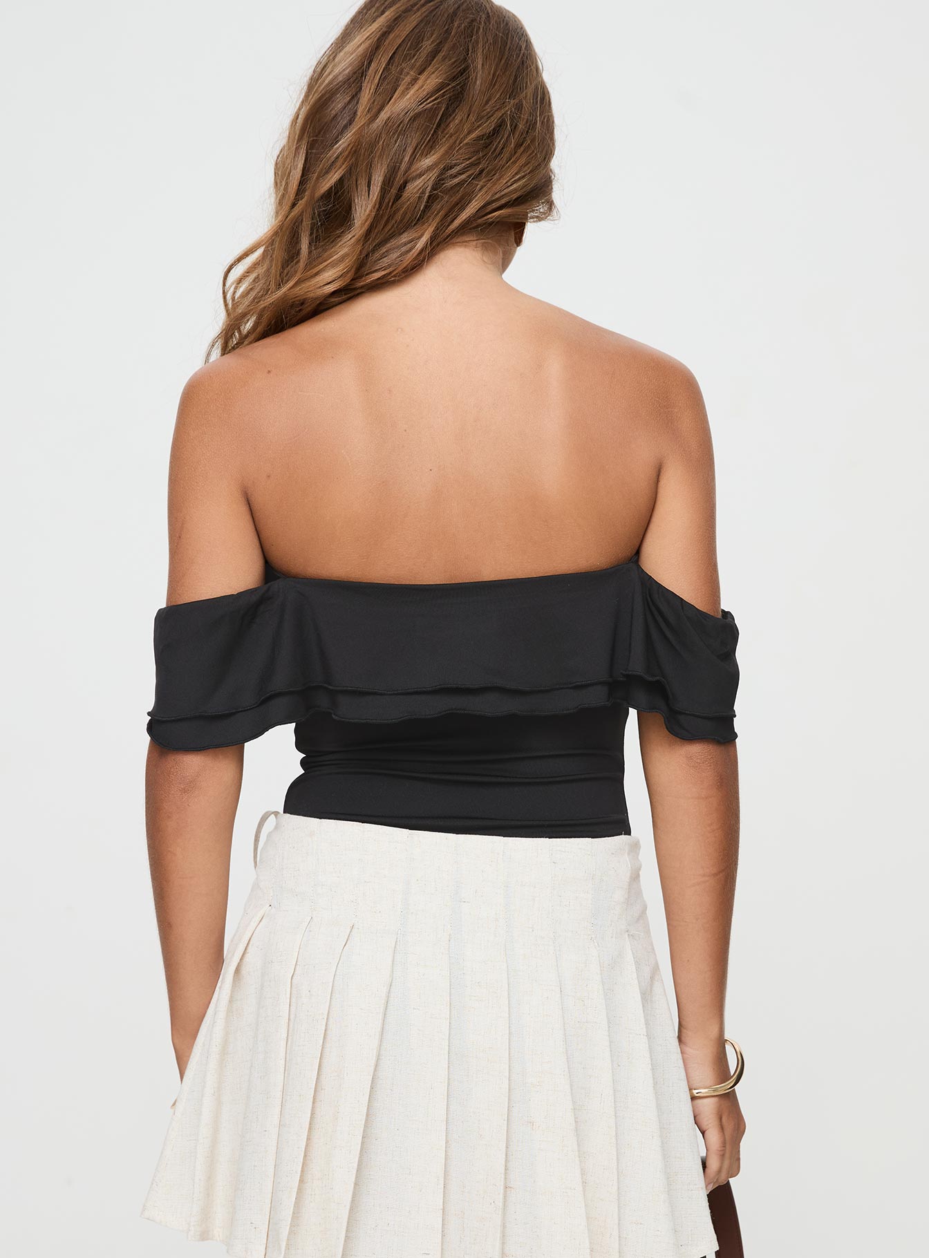 Coming Back Ruffle Bodysuit Black - Image 5