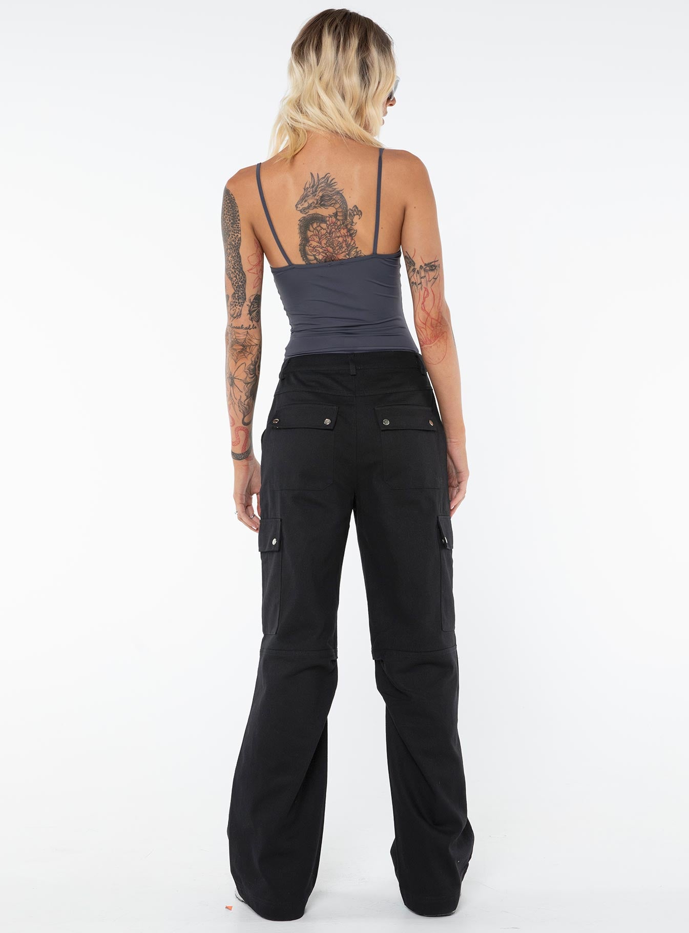 Fallout Mid Rise Cargo Pants Black Tall - Image 5