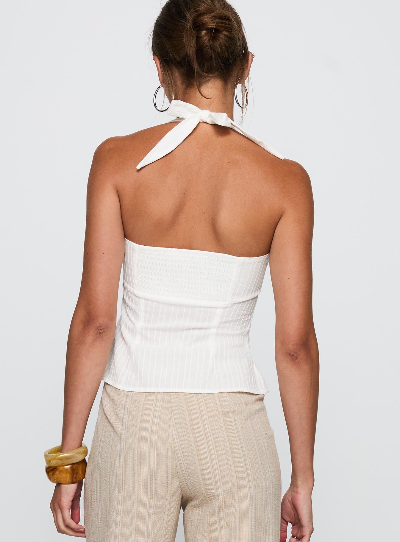 Isabetta Halter Top White Petite - Image 5