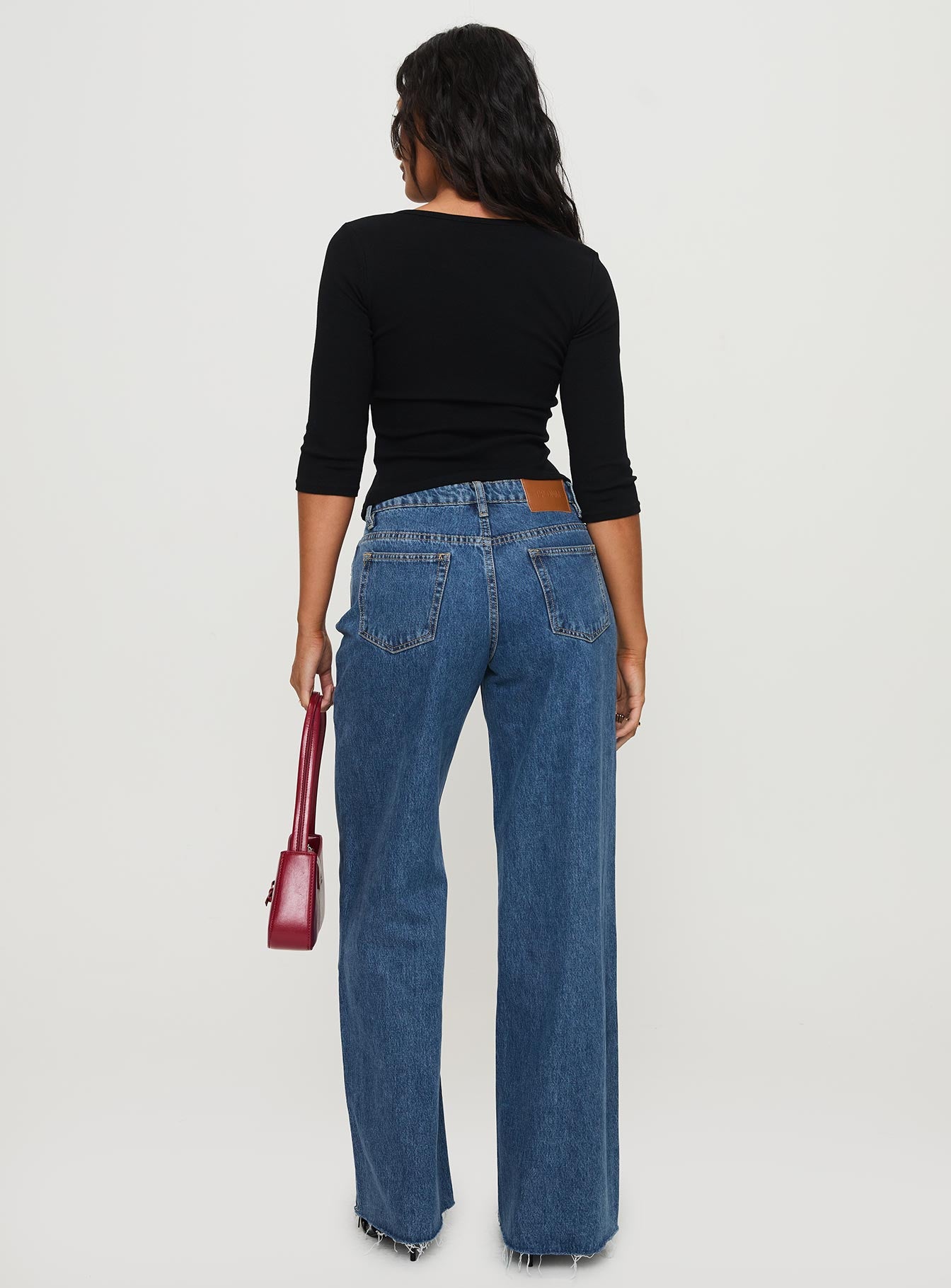 Darla Low Rise Straight Leg Jeans Mid Wash - Image 5
