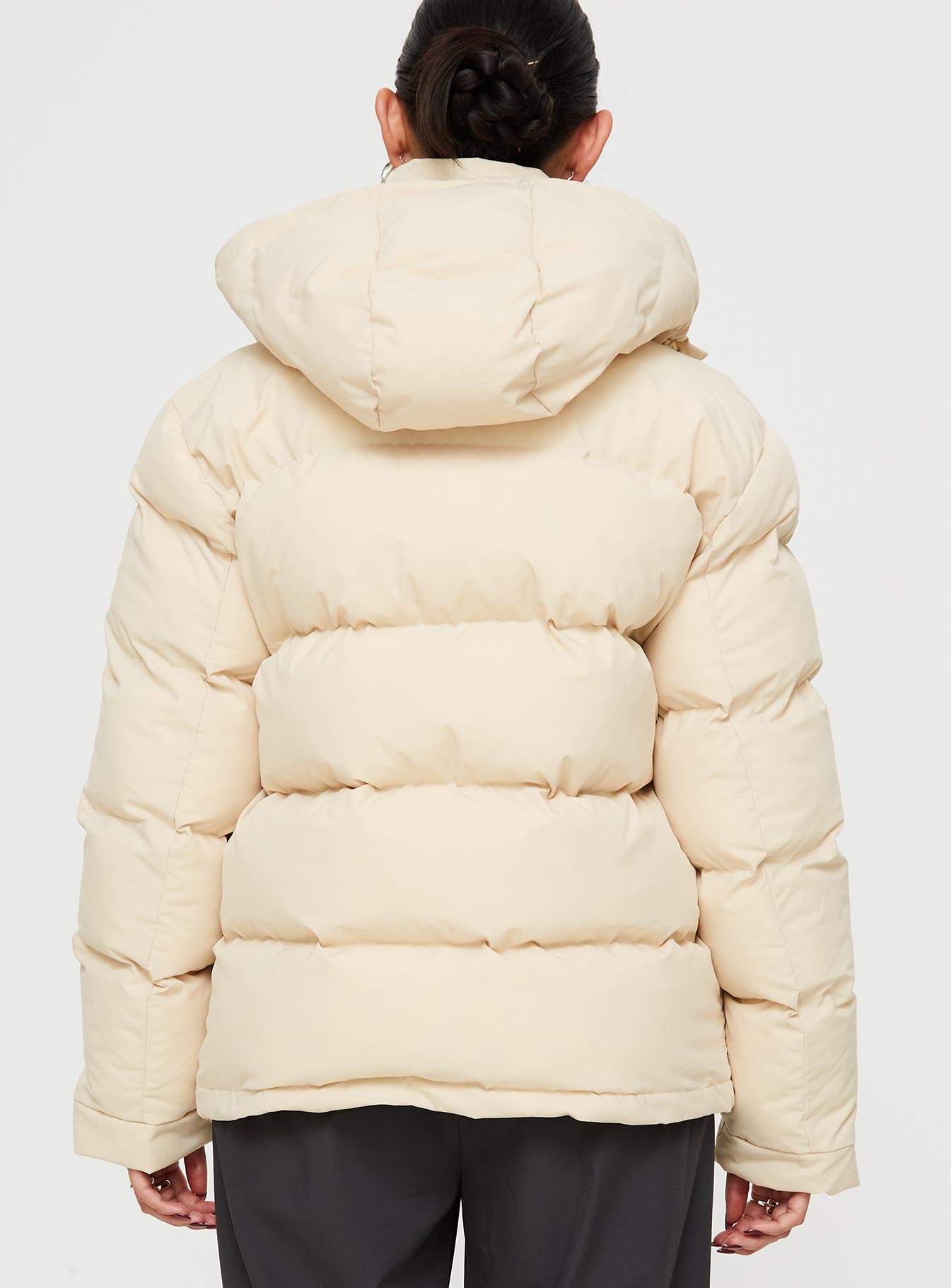 Dream Puff Technical Puffer Jacket Beige - Image 5