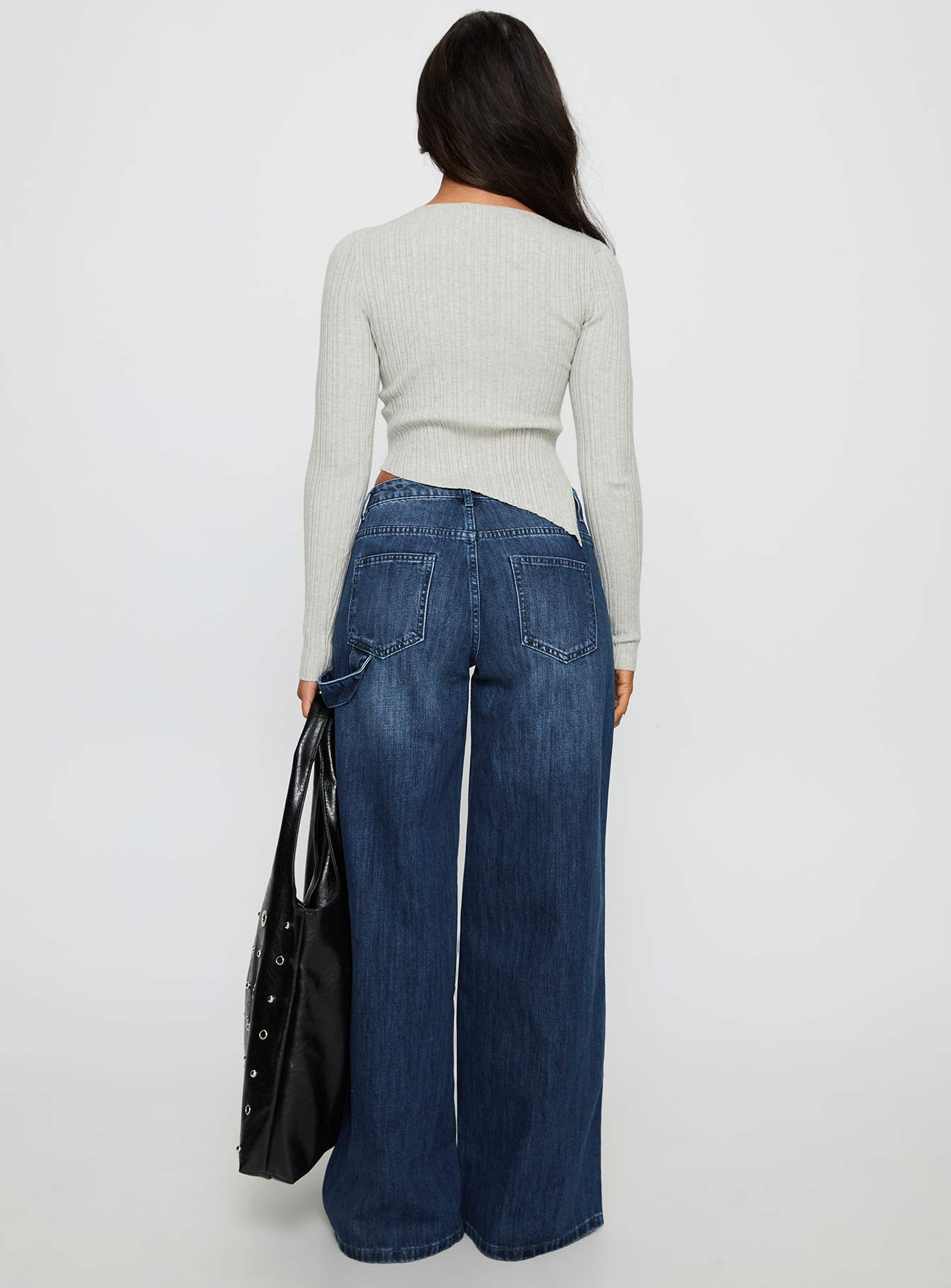 Downtowner Low Rise Cargo Jeans Mid Blue Wash - Image 5