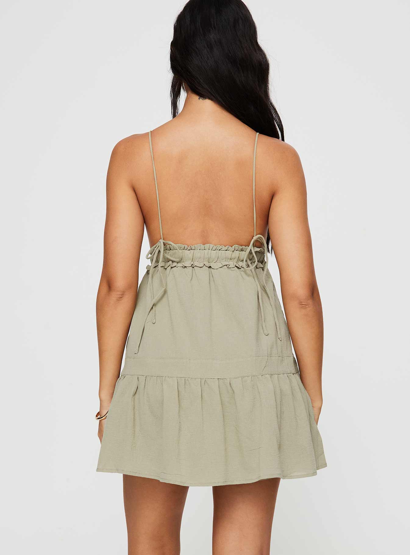 Dionne Mini Dress Olive - Image 5