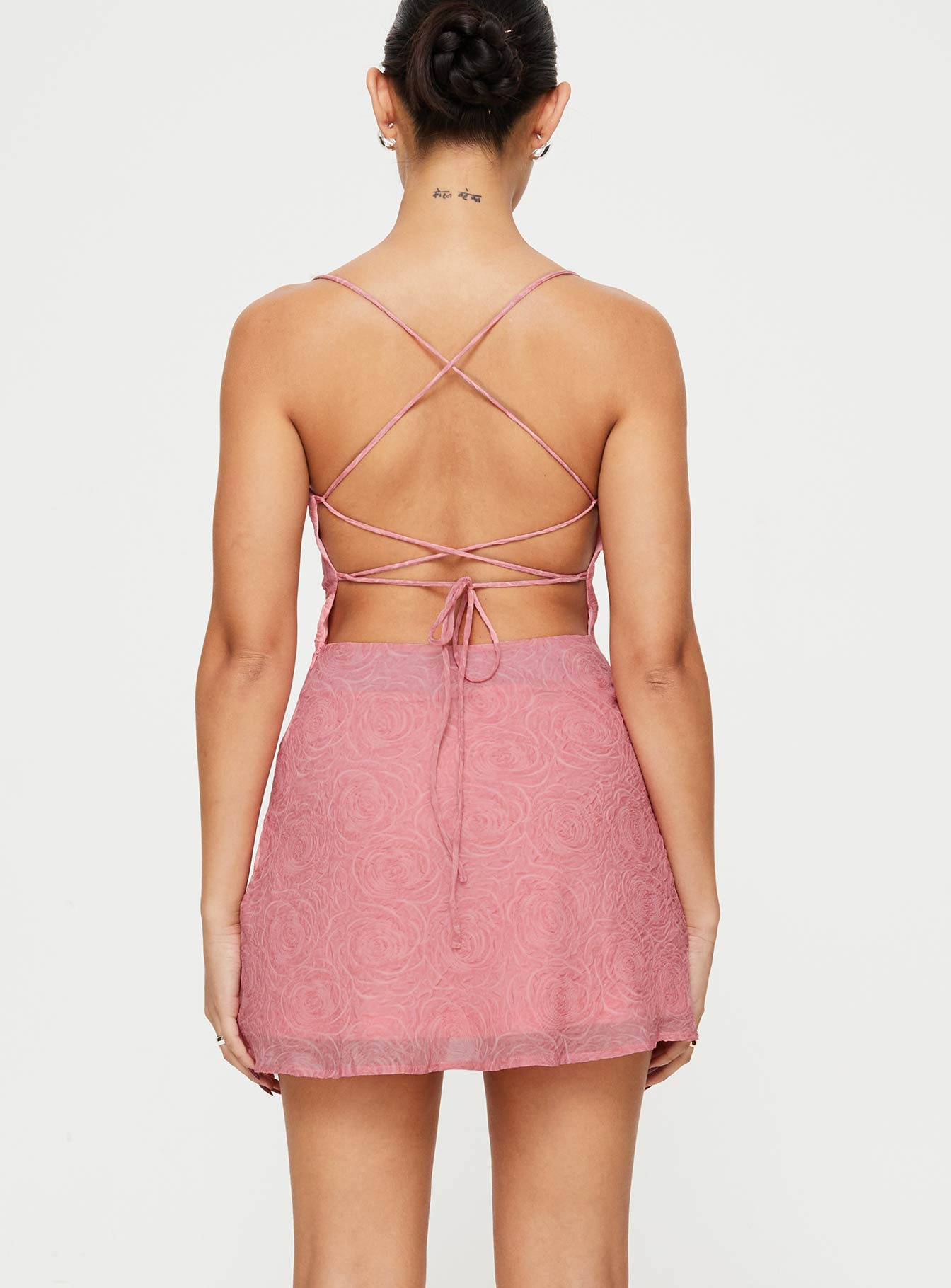 Celena Mini Dress Dusty Pink / Floral - Image 7