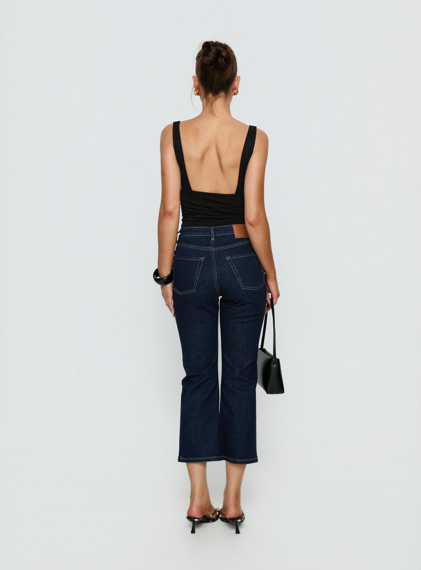 Cindee High Rise Cropped Jeans Raw Indigo - Image 5