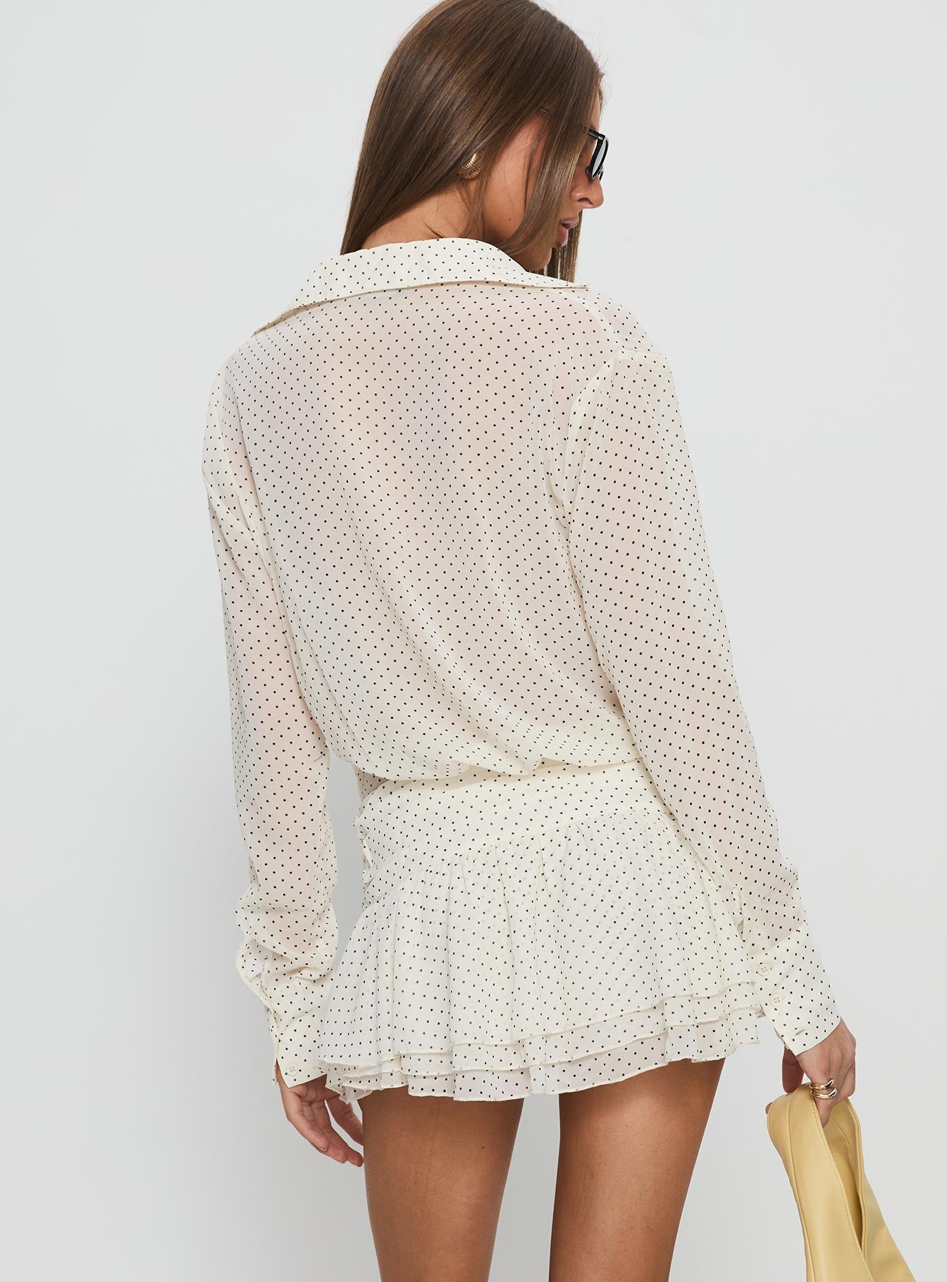 Girls Girls Girls Long Sleeve Mini Dress Porcelain Polka - Image 6