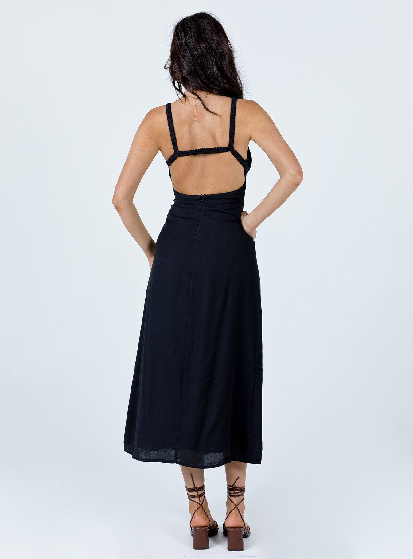 Georgia Midi Dress Black - Image 5