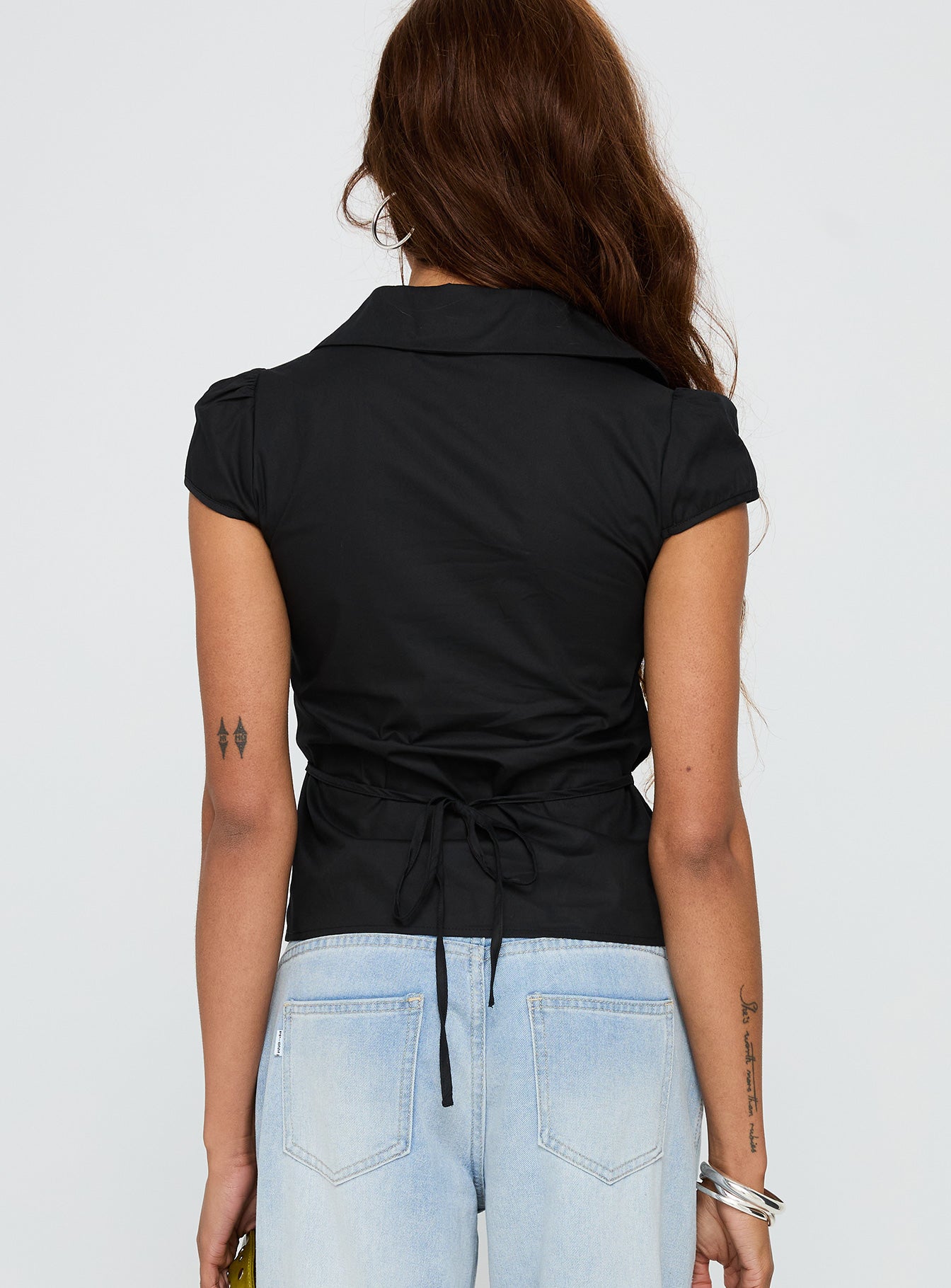 Arianwyn Short Sleeve Shirt Black - Image 5