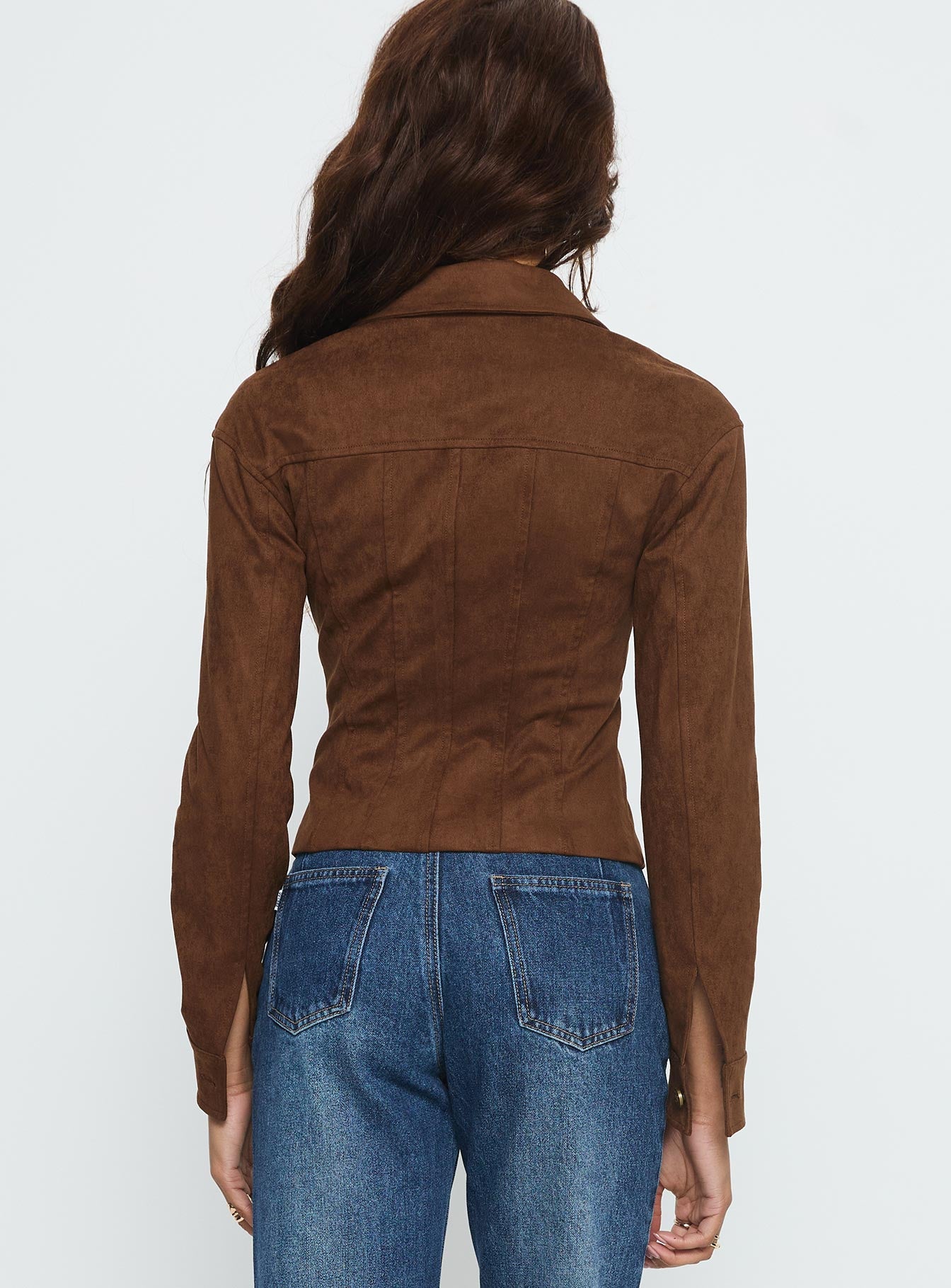 Invitations Fitted Jacket Chocolate - Image 4