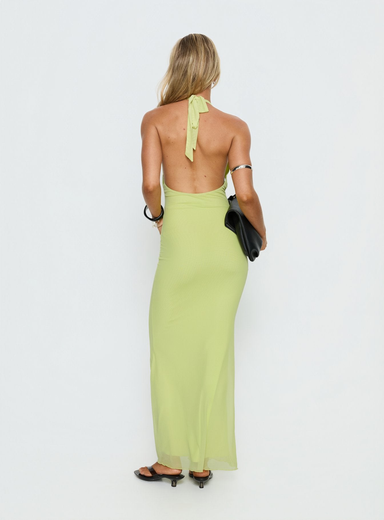 Astrazia Halter Maxi Dress Green - Image 4