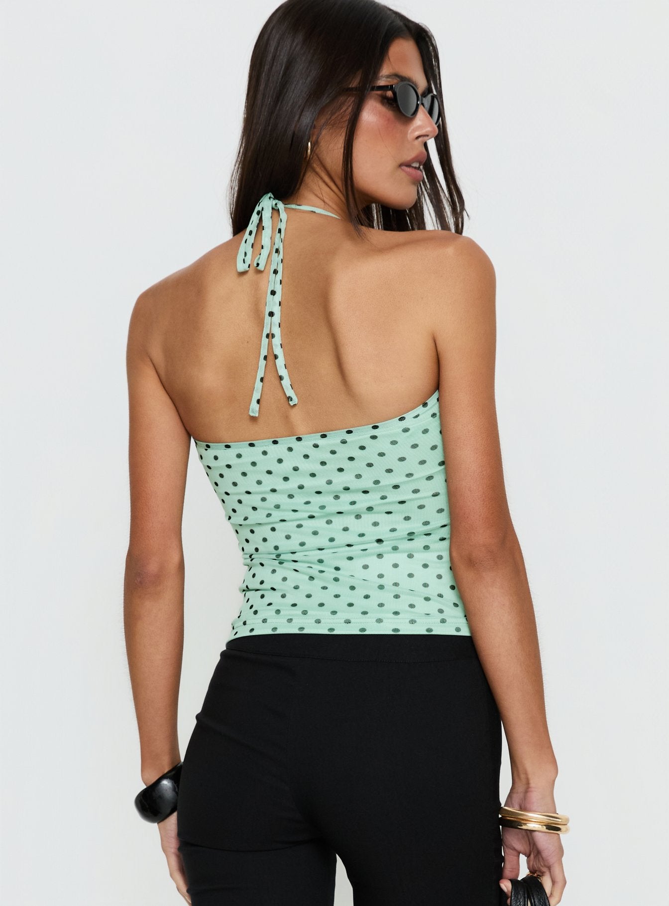 Days Of Summer Ruffle Top Mint Polka - Image 4
