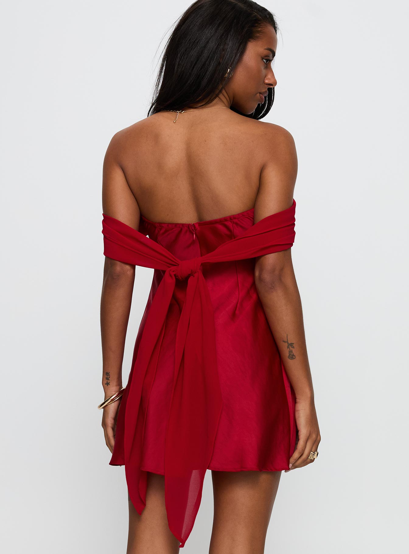 Adoration Mini Dress Red - Image 5