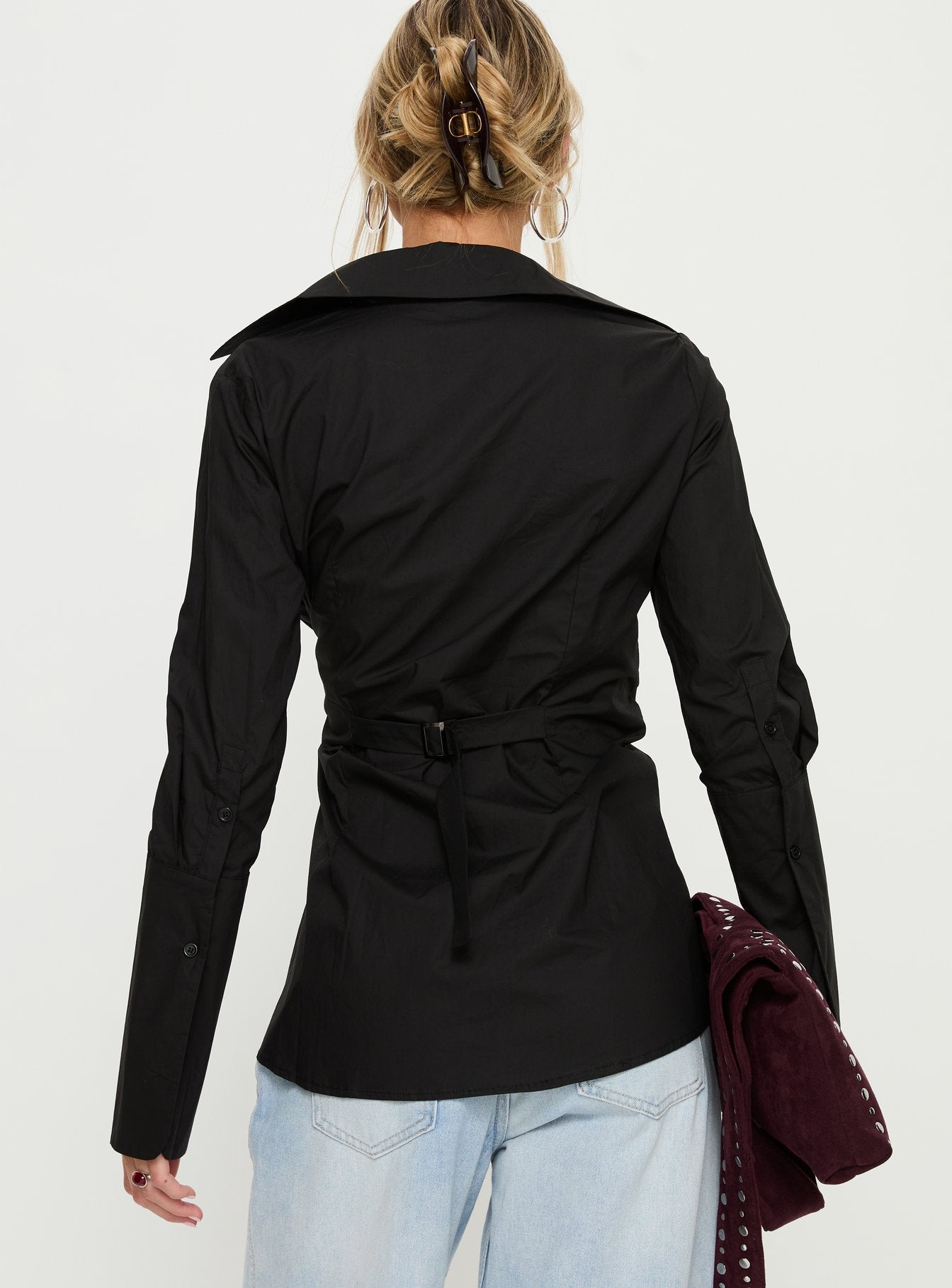 Nitsa Long Sleeve Shirt Black - Image 5
