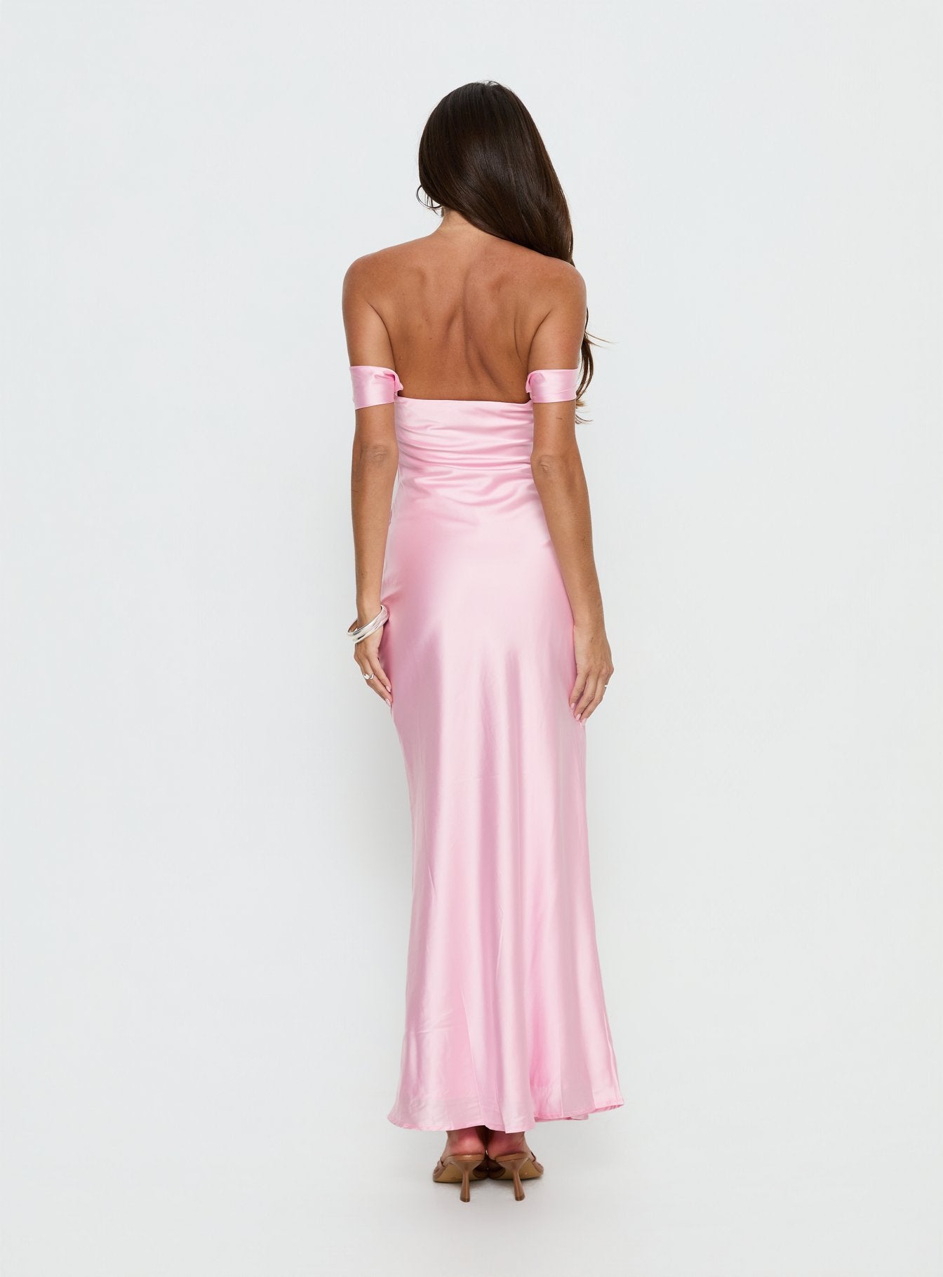 Azura Off The Shoulder Maxi Dress Pink - Image 5