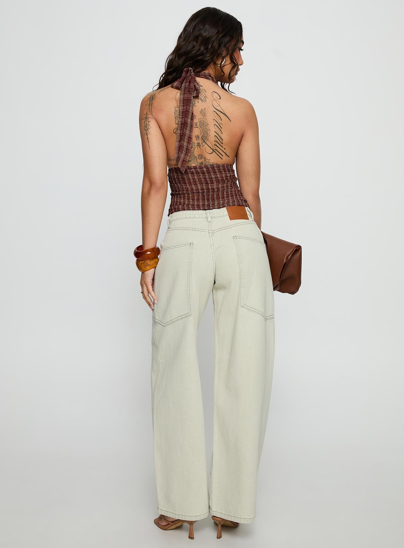 Amargo Mid Rise Baggy Jeans Sage Wash - Image 5