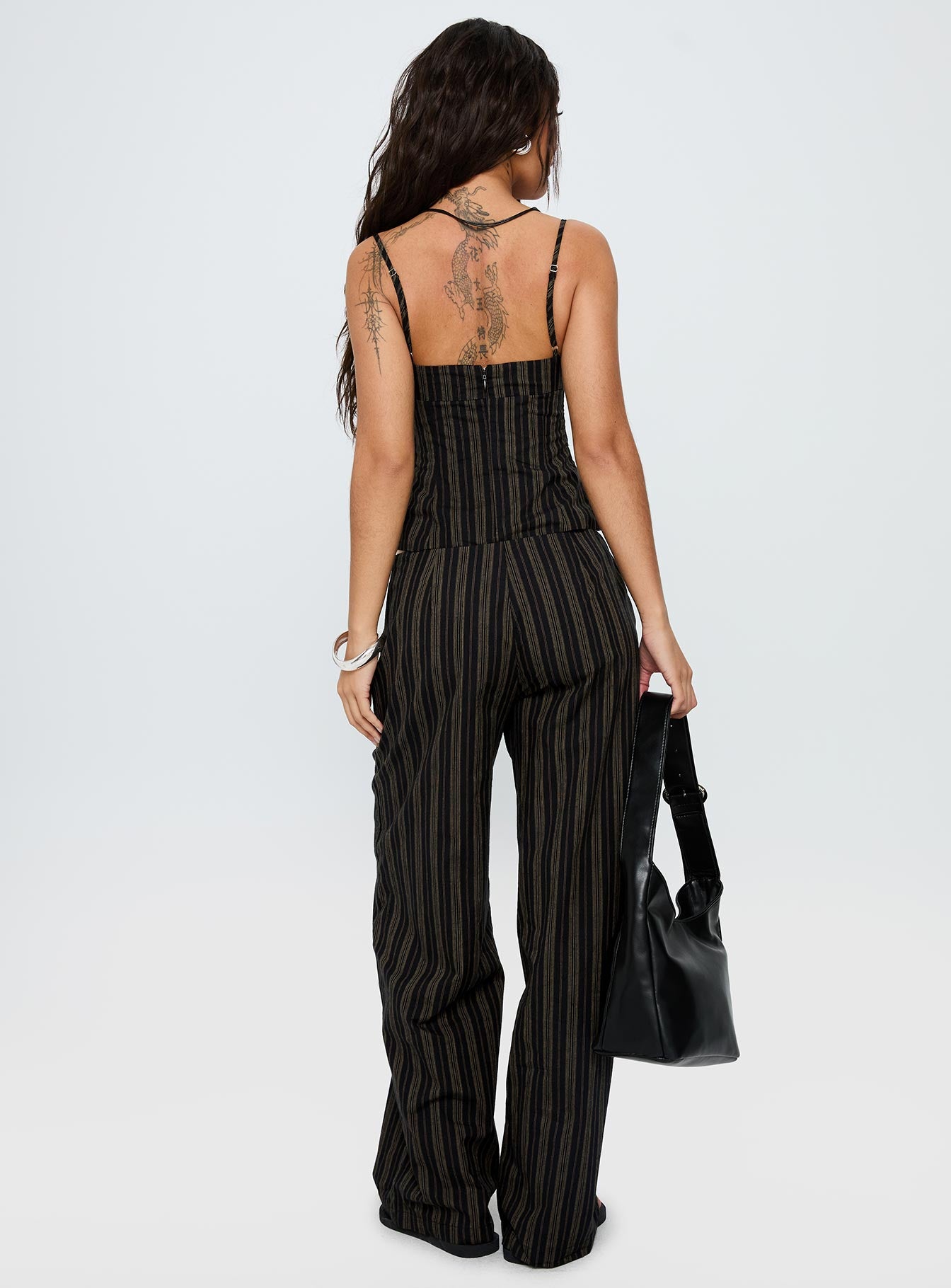 Kierstyn Corset Set Black Stripe - Image 5