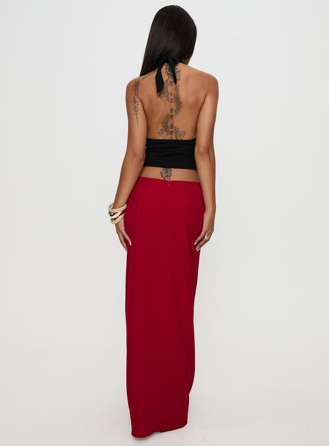 Devoted Maxi Skirt Red - Image 5