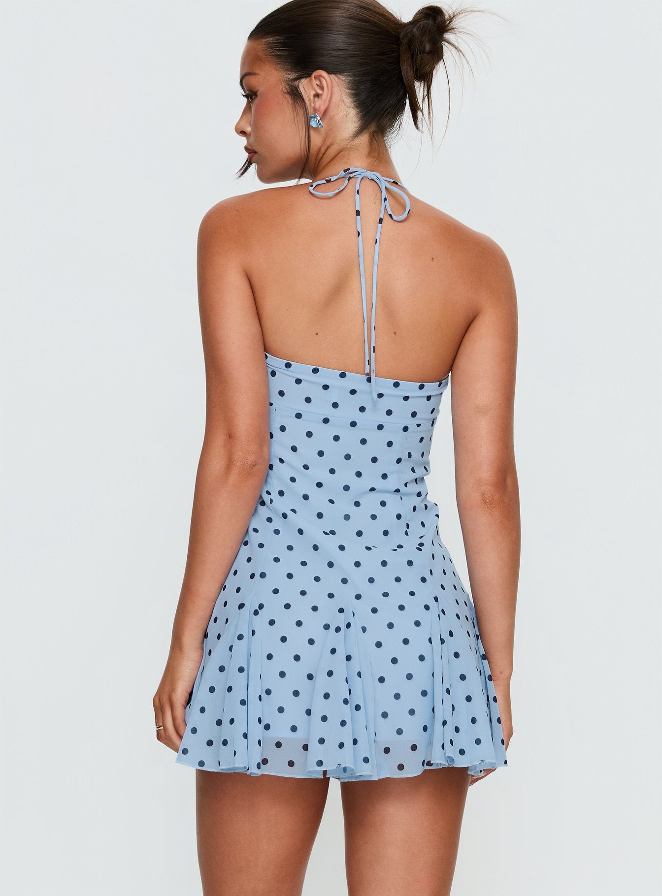 Delamere Mini Dress Blue / Navy Polka - Image 5