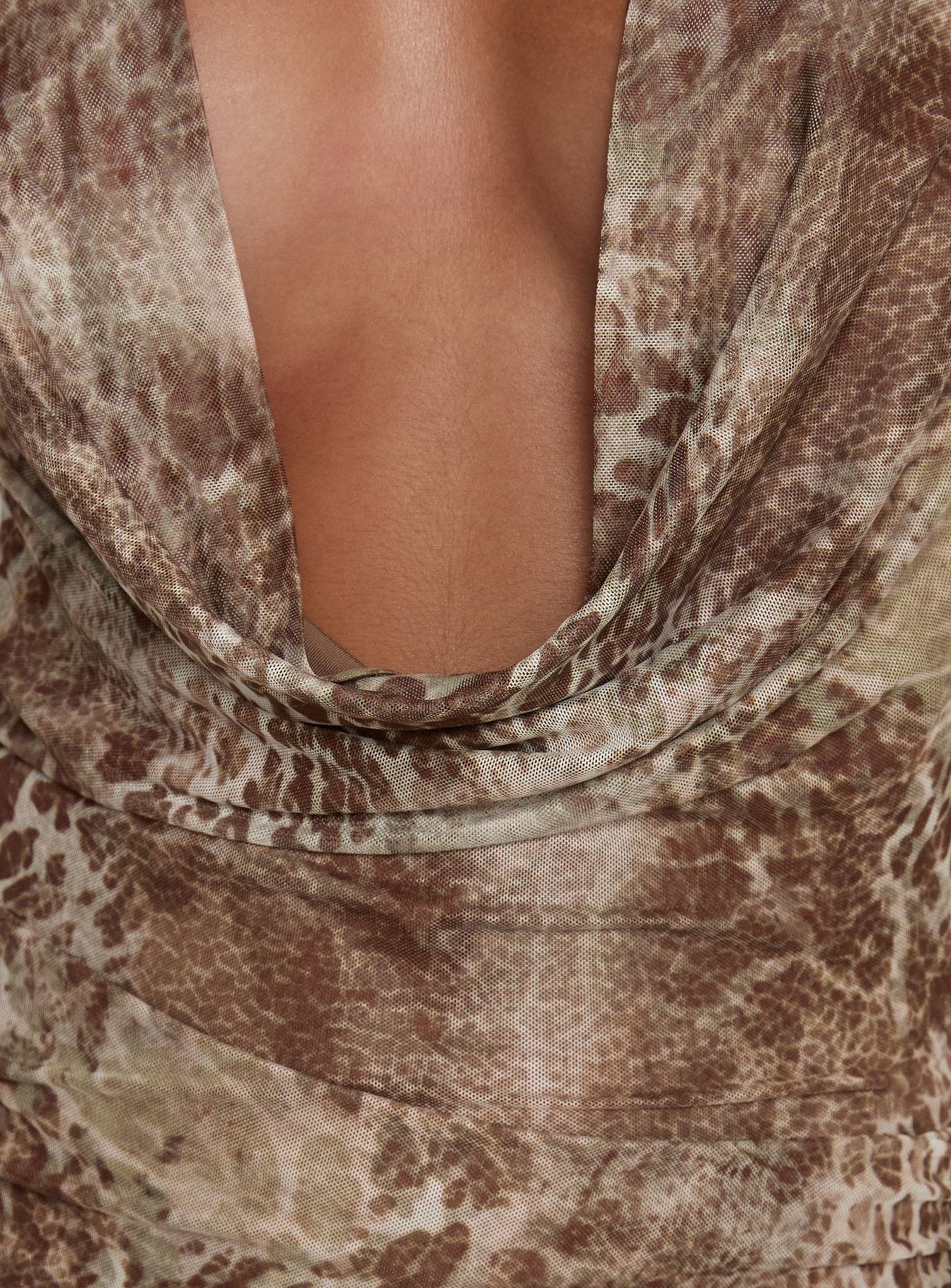 Kosa Halter Cowl Neck Mini Dress Animal - Image 5
