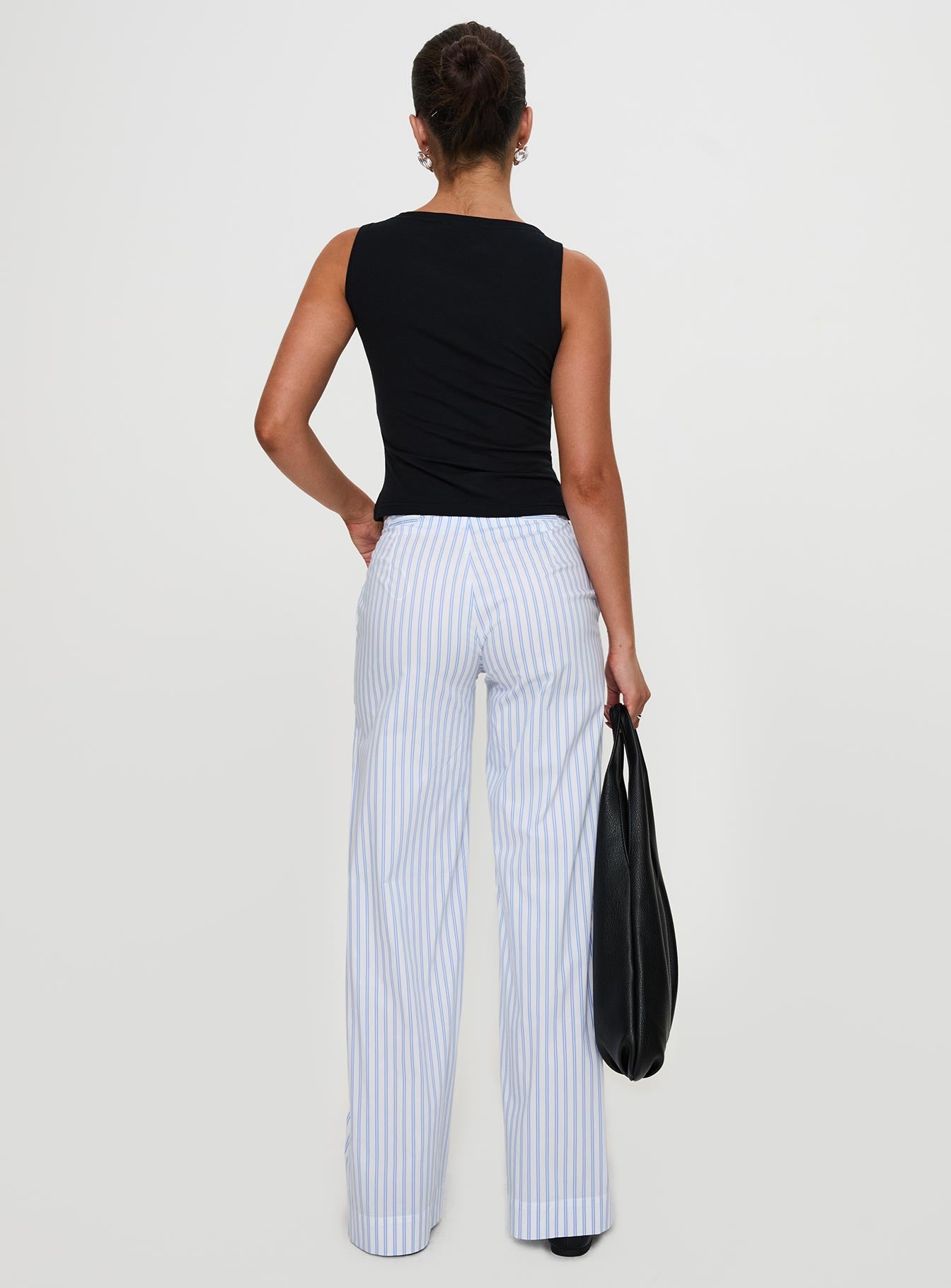 Collied Low Rise Pants Blue / White Stripe - Image 8