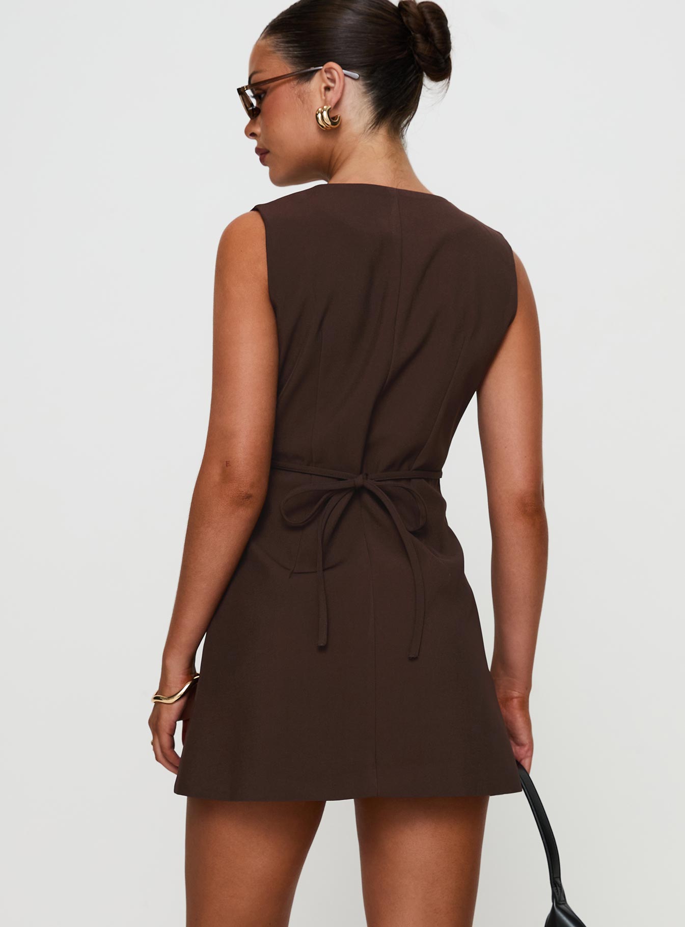 Laire Mini Dress Chocolate - Image 5